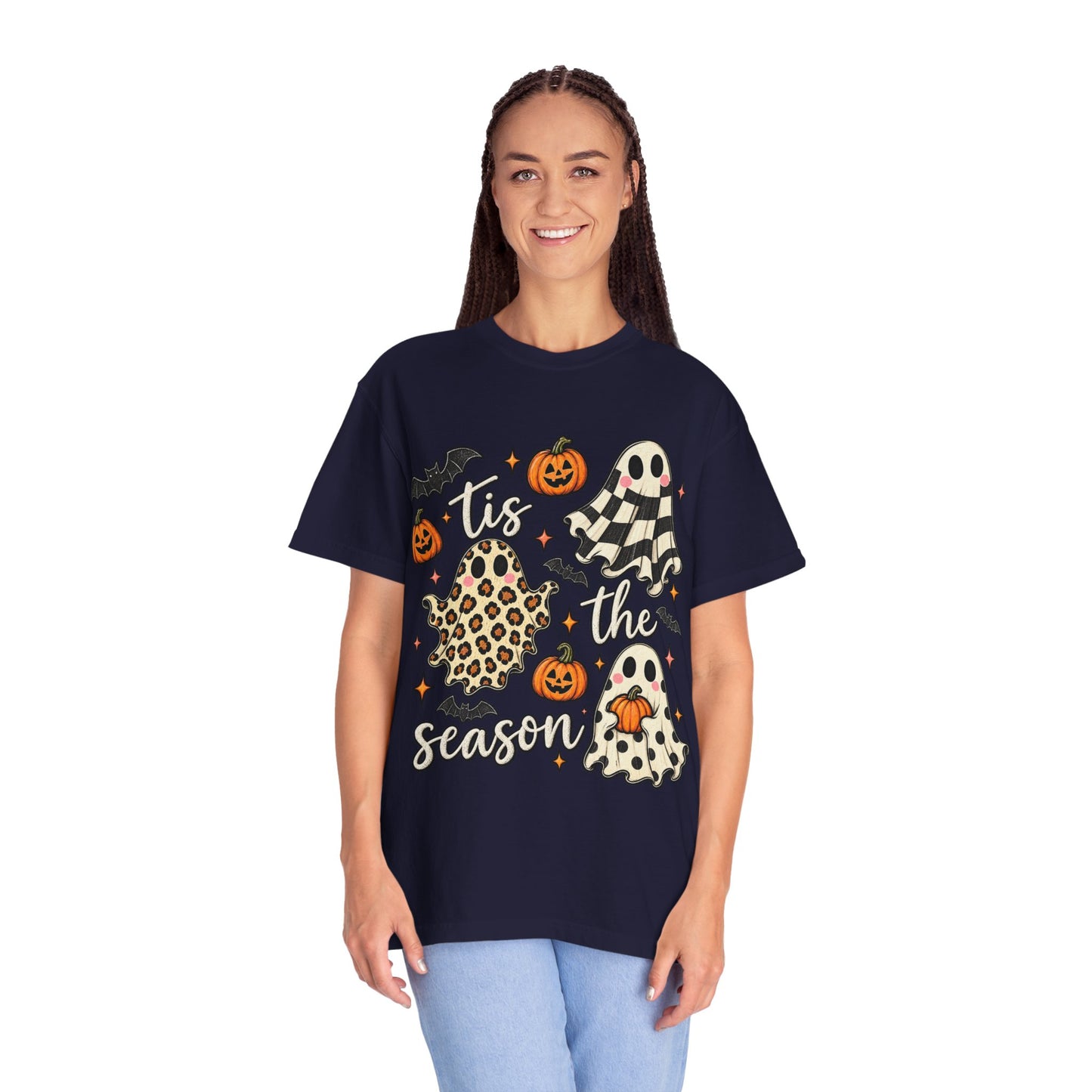 Halloween Ghosts T-Shirt - "Tis the Season" Cute Spooky Pumpkin Tee