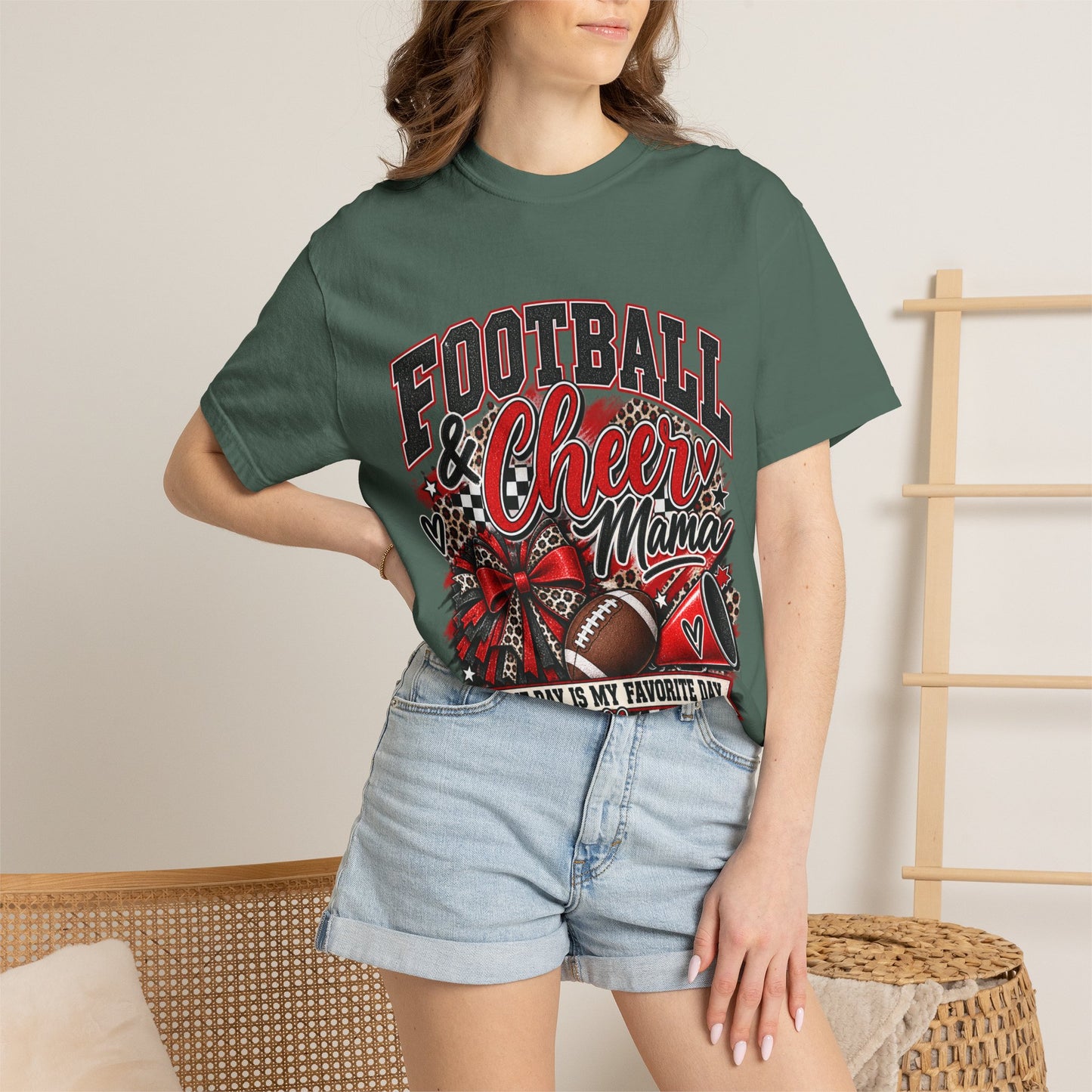 Football & Cheer Mama Game Day Graphic Tee