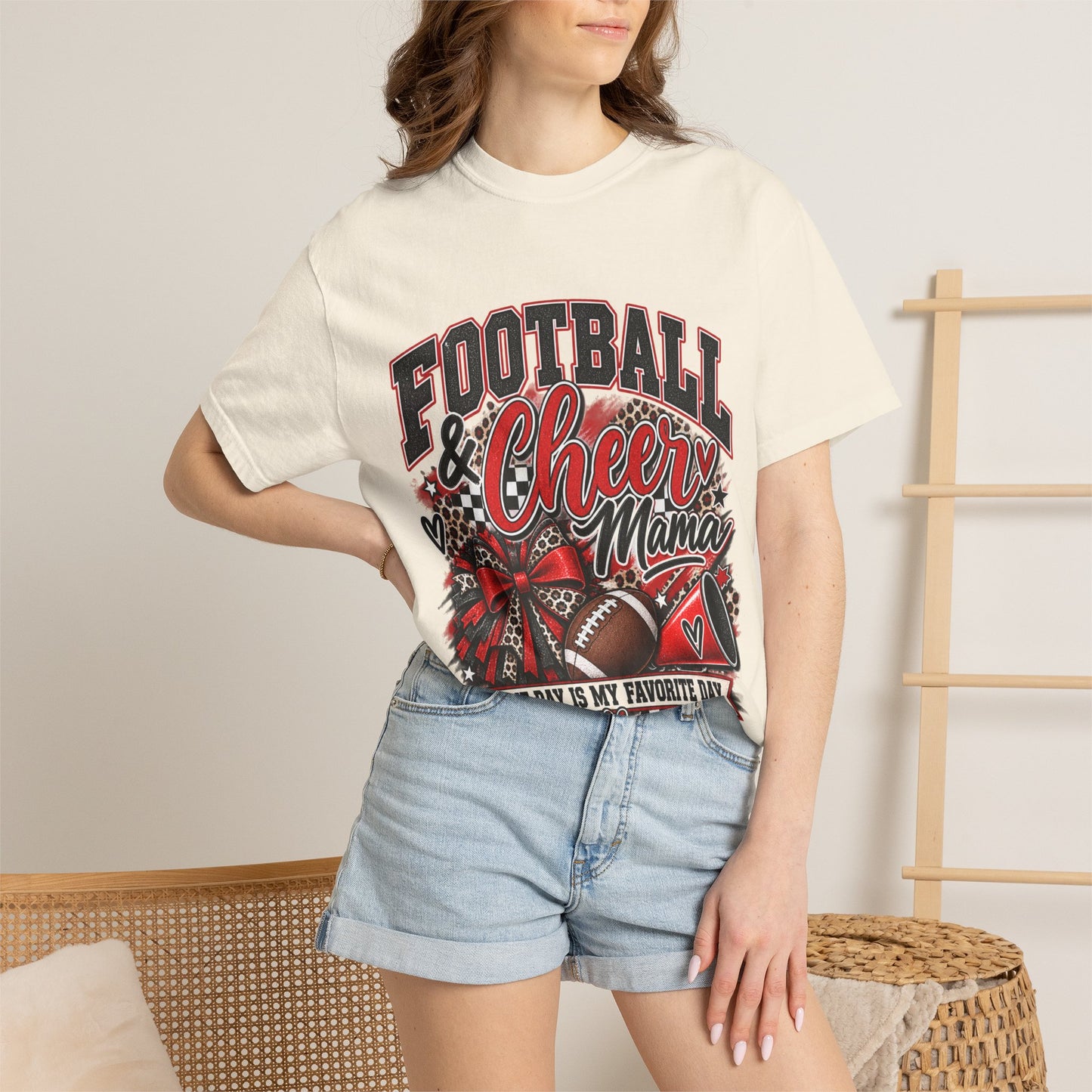Football & Cheer Mama Game Day Graphic Tee