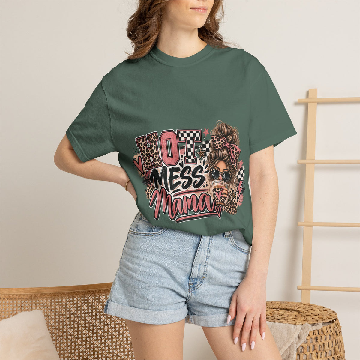 Hot Mess Mama Graphic Tee – Funny Mom Life Shirt