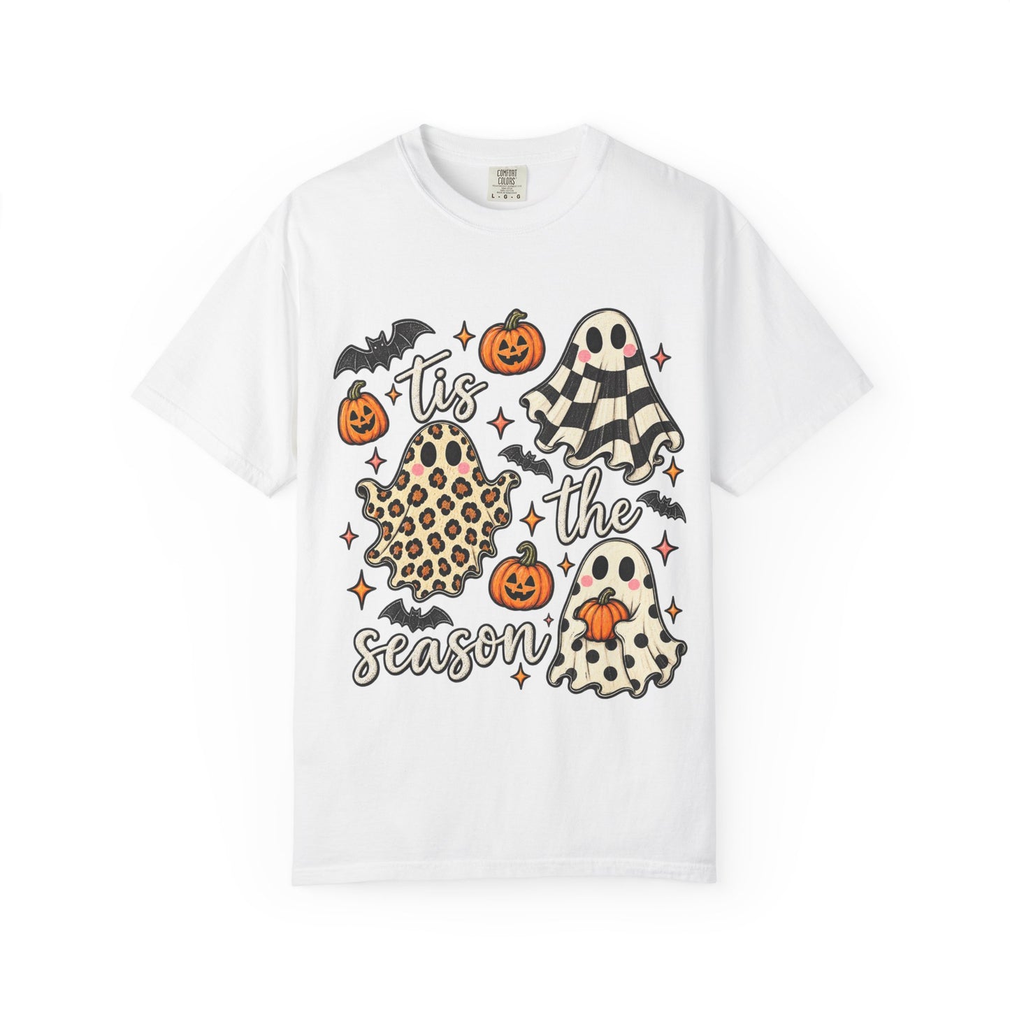 Halloween Ghosts T-Shirt - "Tis the Season" Cute Spooky Pumpkin Tee