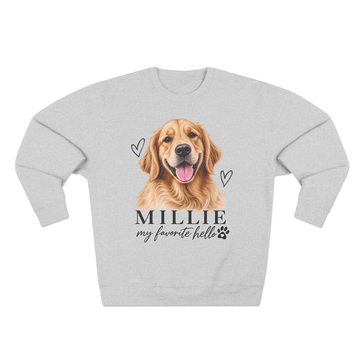 Personalized Pet Portrait Sweatshirt | Custom Pet Photo & Name Crewneck | Dog Mom Gift
