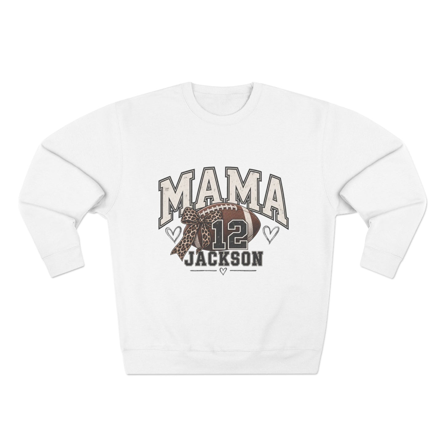 Personalized Football Mama Sweatshirt | Custom Player Name & Number Game Day Crewneck