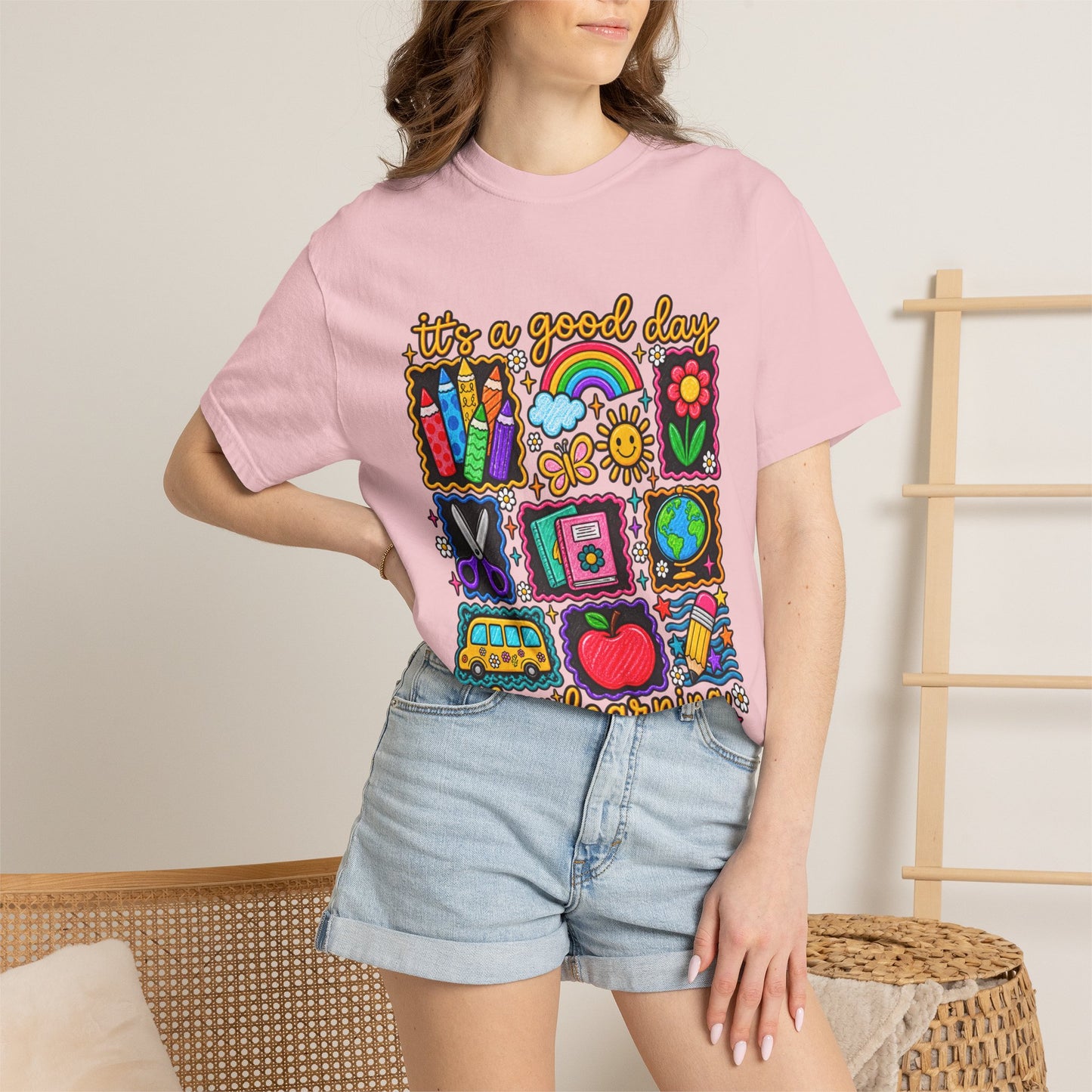 It's a Good Day for Learning T-Shirt — Cute School Icons Teacher & Student Tee
