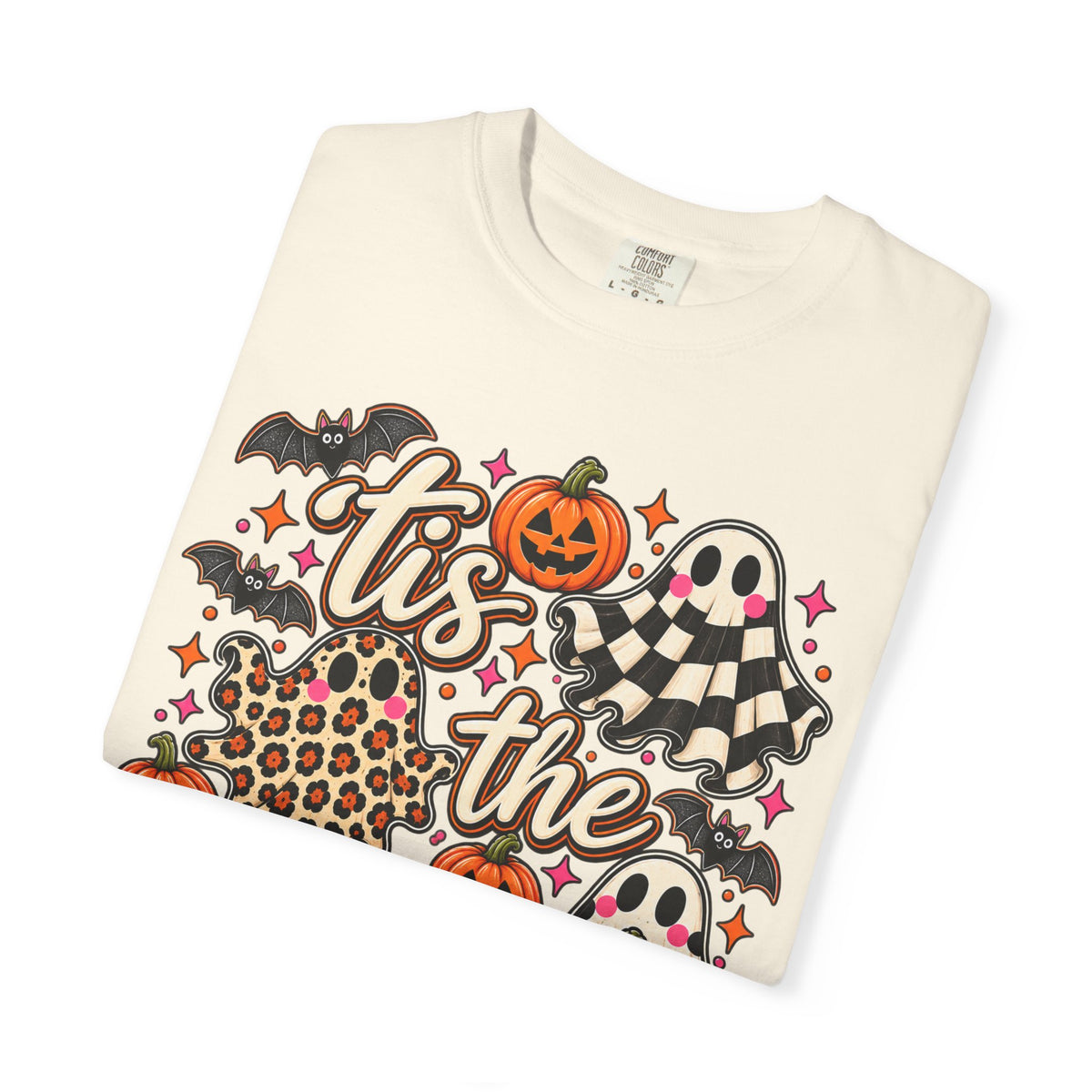 ’Tis the Season Ghost Graphic Tee – Cute Halloween Shirt