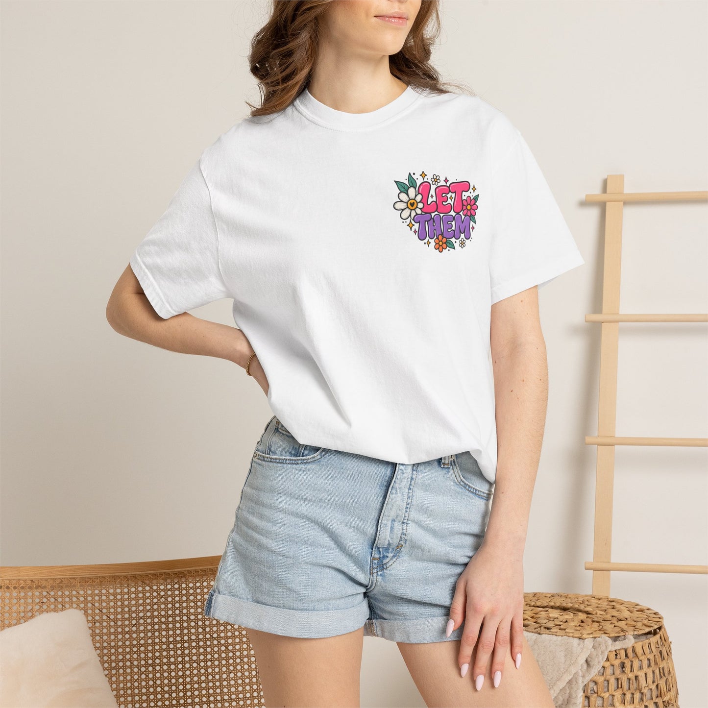 Let Them Judge You — Floral Positive Message T-Shirt
