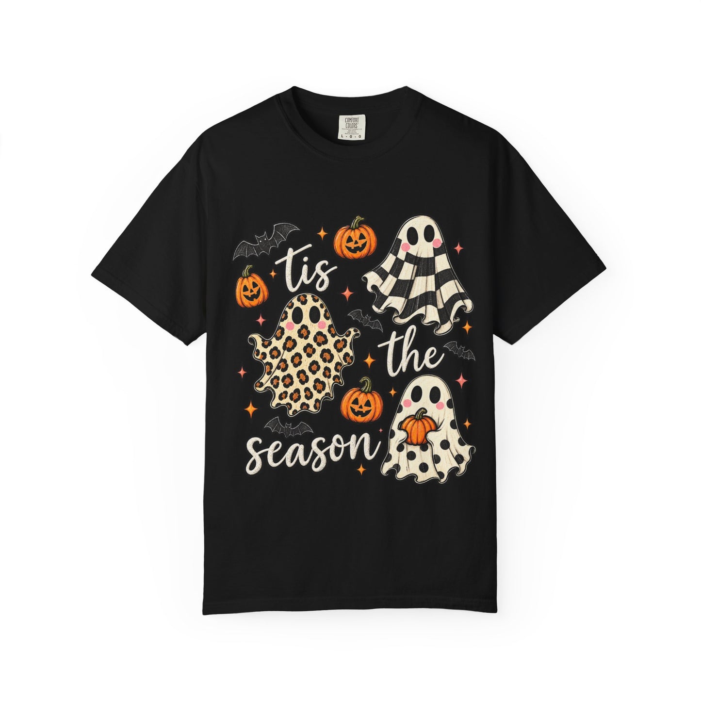 Halloween Ghosts T-Shirt - "Tis the Season" Cute Spooky Pumpkin Tee