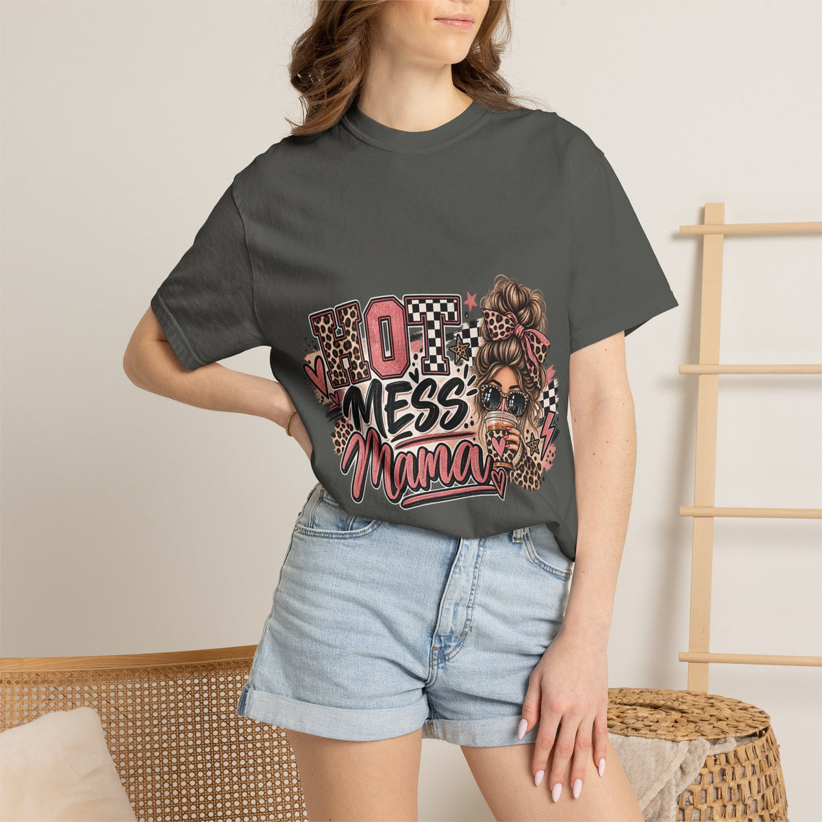 Hot Mess Mama Graphic Tee – Funny Mom Life Shirt