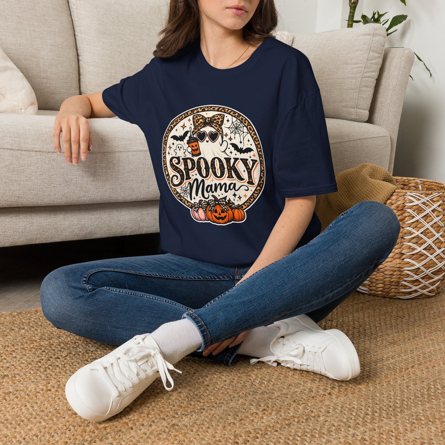 Spooky Mama T-Shirt — Halloween Ghost Graphic Tee