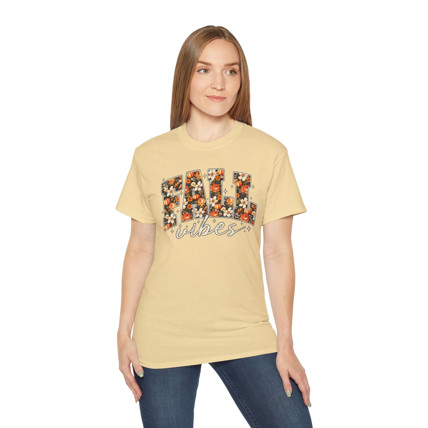 Fall Vibes Shirt | Floral Pumpkin Graphic Tee