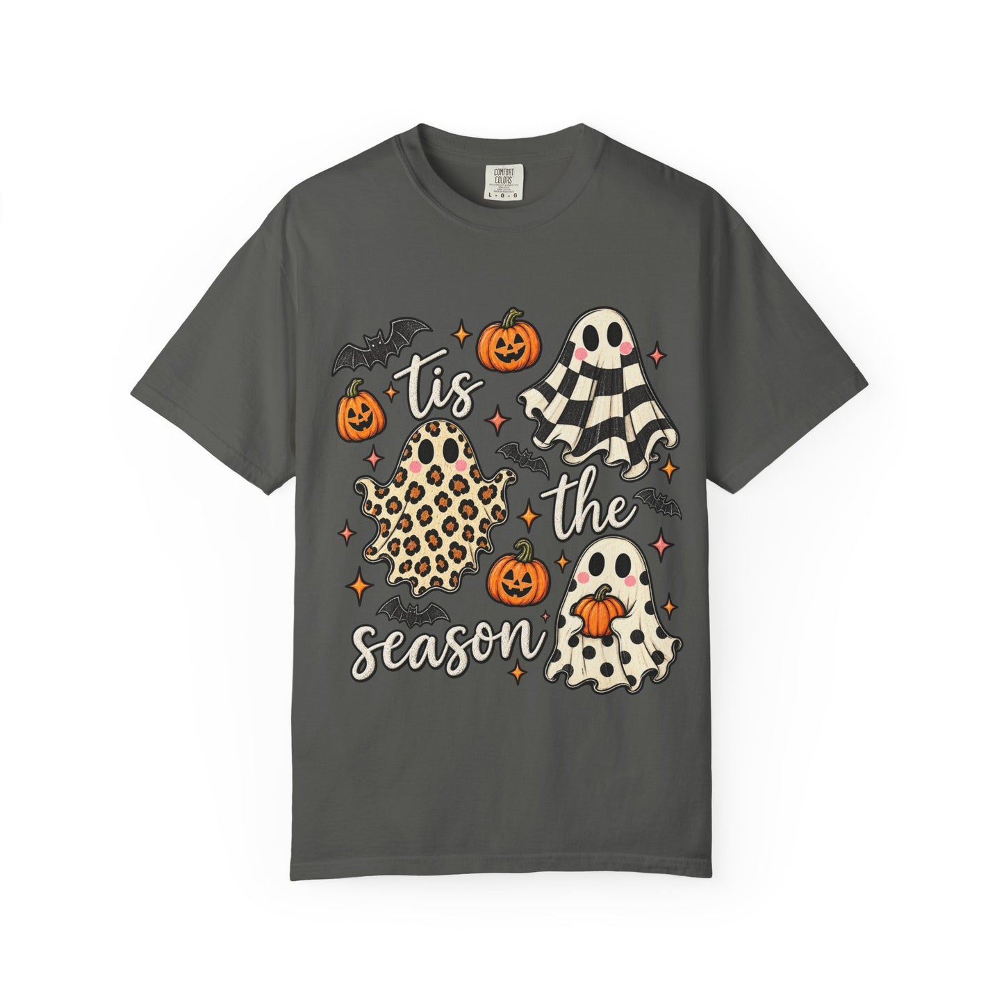 Halloween Ghosts T-Shirt - "Tis the Season" Cute Spooky Pumpkin Tee