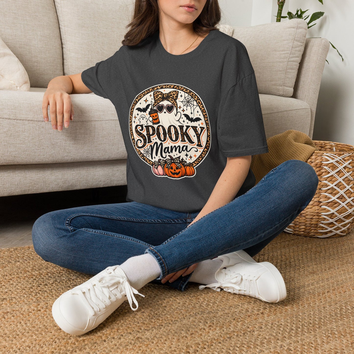 Spooky Mama T-Shirt — Halloween Ghost Graphic Tee