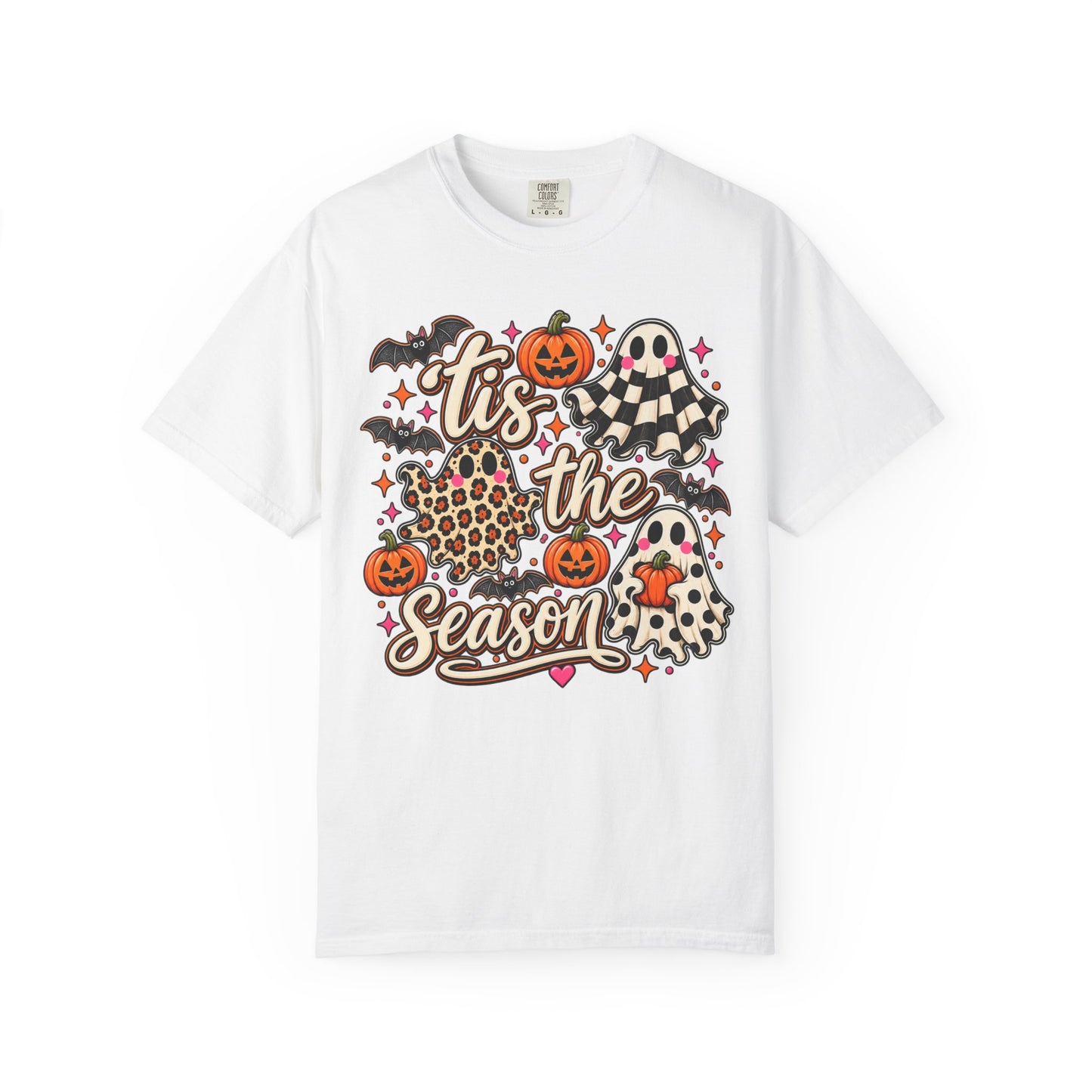 ’Tis the Season Ghost Graphic Tee – Cute Halloween Shirt