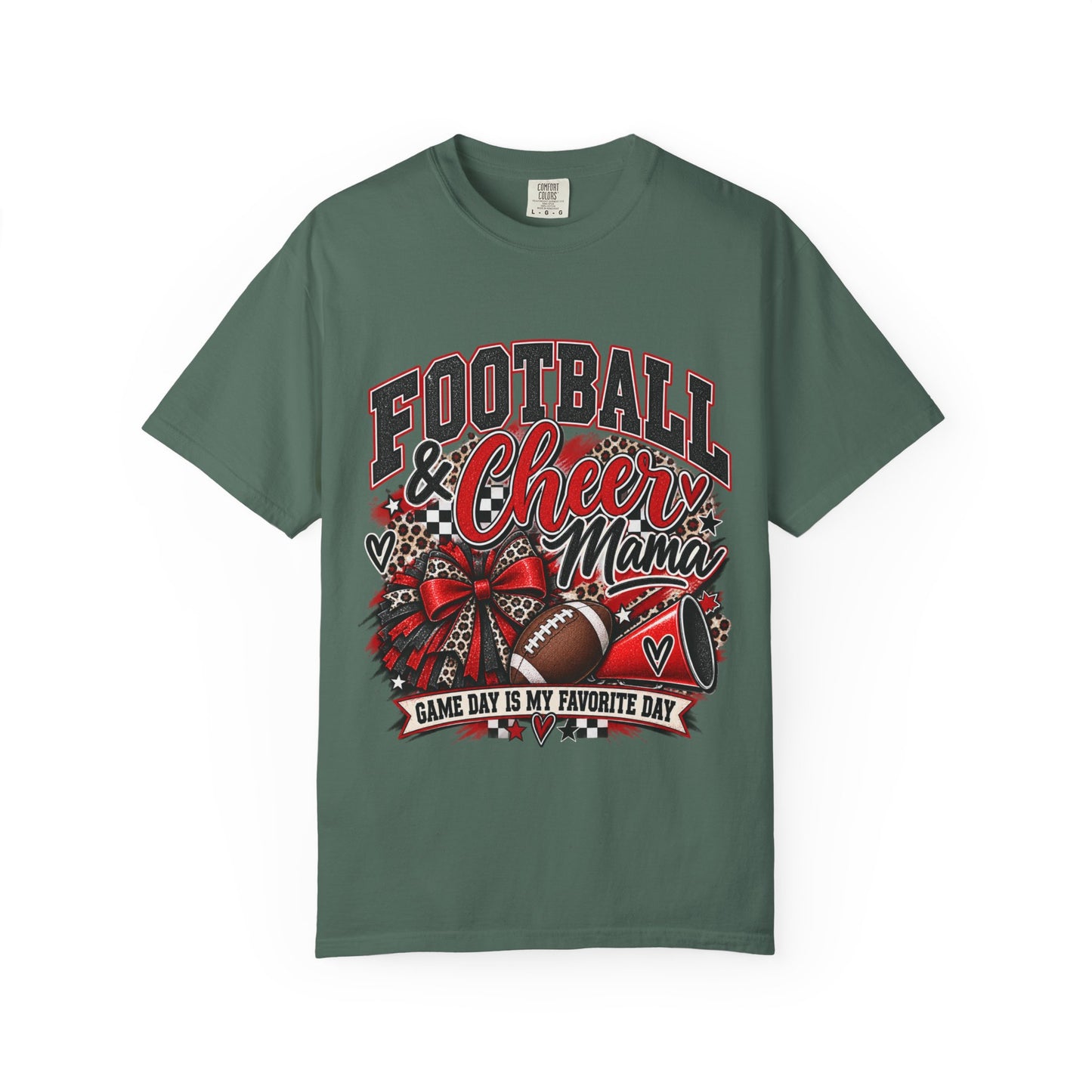 Football & Cheer Mama Game Day Graphic Tee