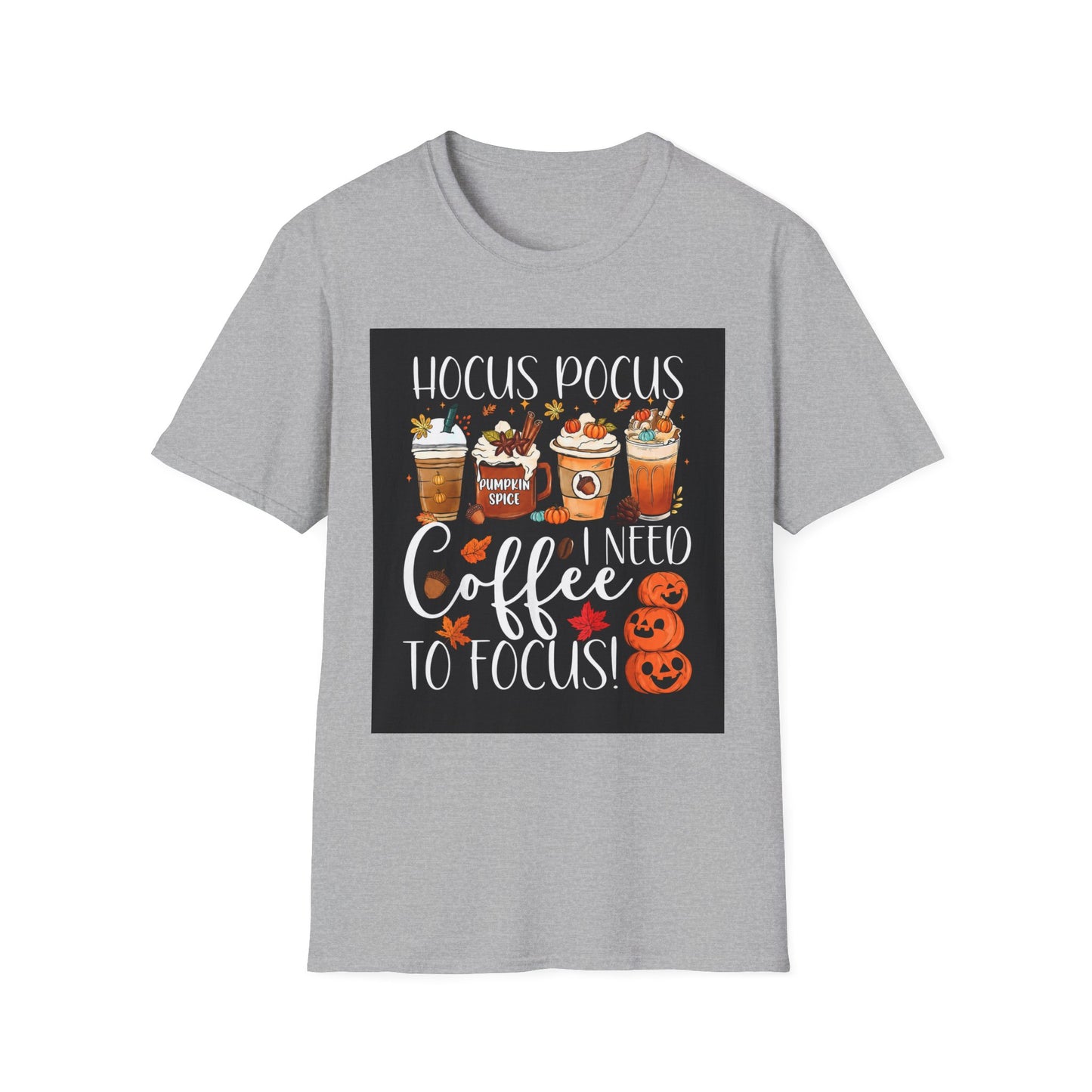 Hocus Pocus I Need Coffee T-Shirt — Pumpkin Spice Halloween Coffee Graphic Tee