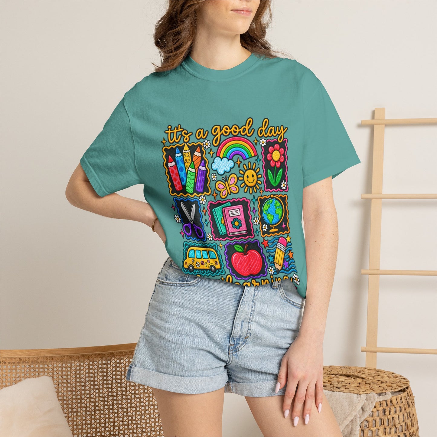 It's a Good Day for Learning T-Shirt — Cute School Icons Teacher & Student Tee