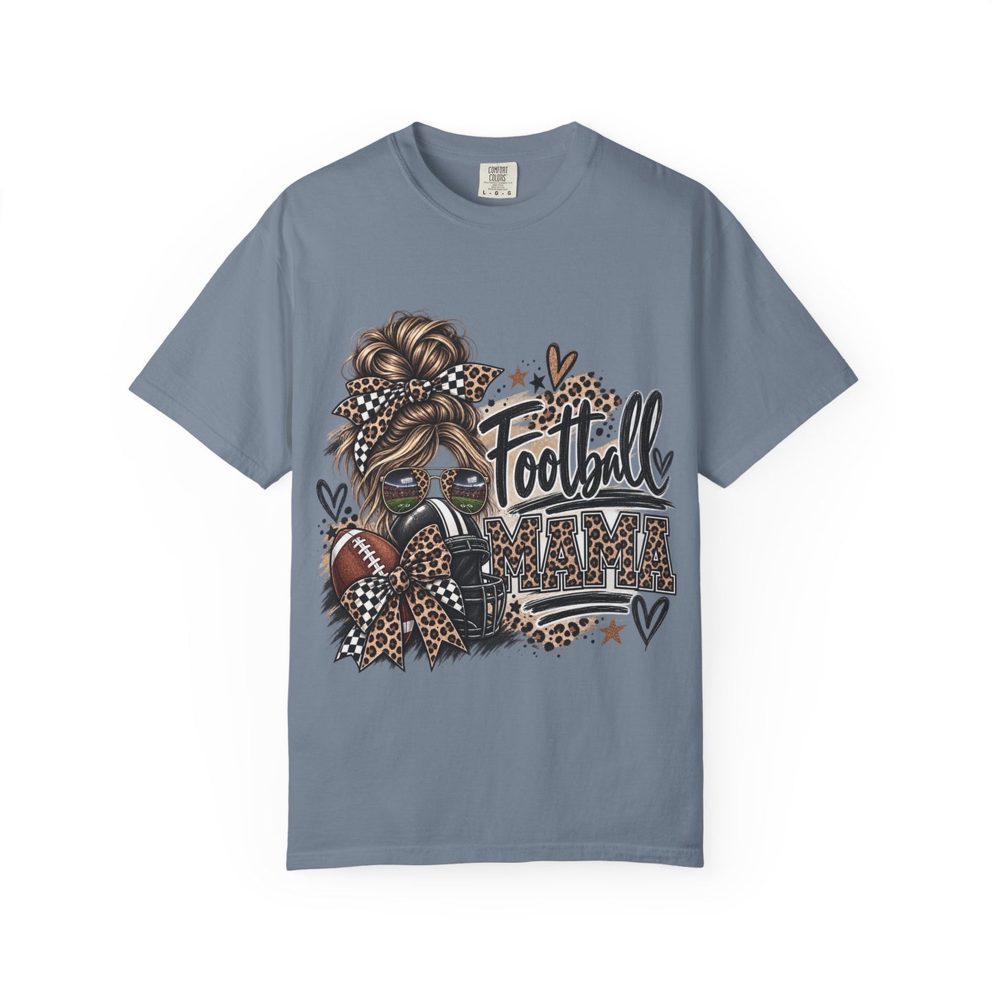 Football Mama Leopard Game Day Graphic Tee