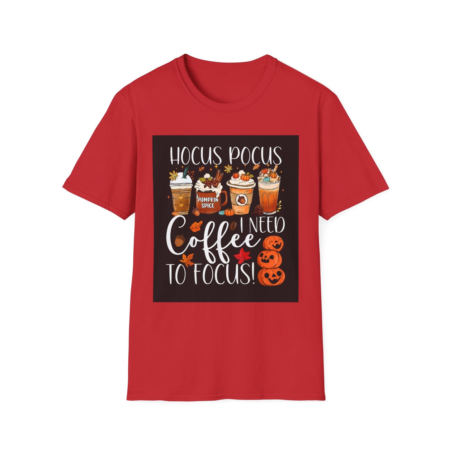 Hocus Pocus I Need Coffee T-Shirt — Pumpkin Spice Halloween Coffee Graphic Tee