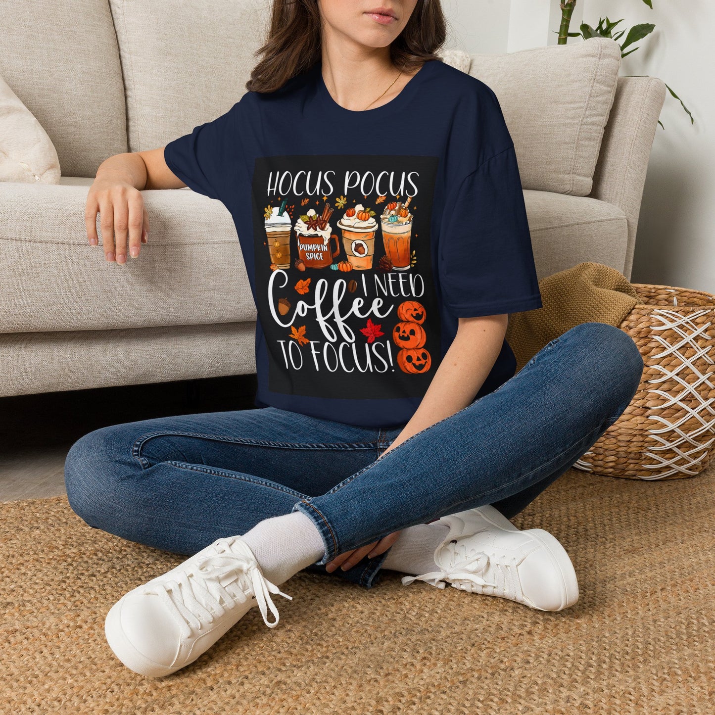 Hocus Pocus I Need Coffee T-Shirt — Pumpkin Spice Halloween Coffee Graphic Tee