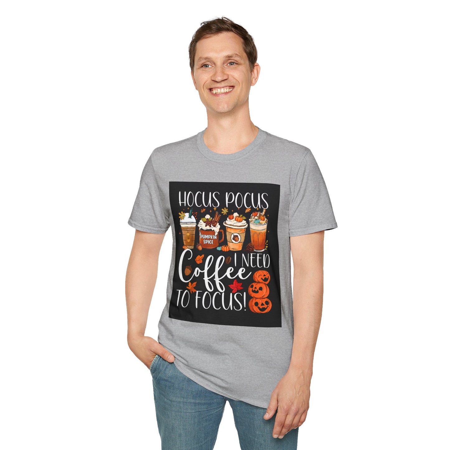 Hocus Pocus I Need Coffee T-Shirt — Pumpkin Spice Halloween Coffee Graphic Tee