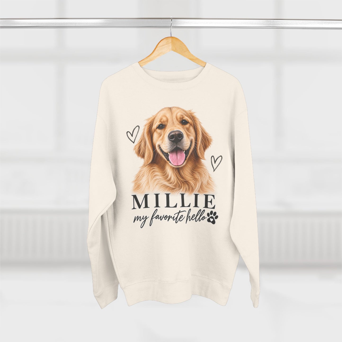 Personalized Pet Portrait Sweatshirt | Custom Pet Photo & Name Crewneck | Dog Mom Gift