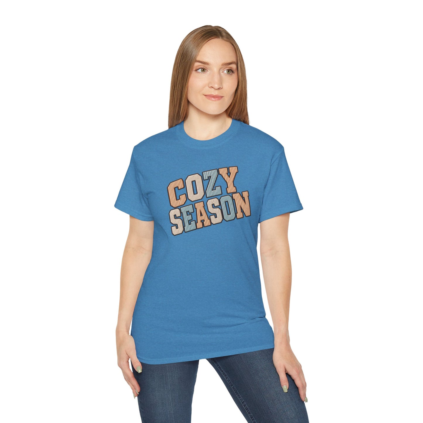 Cozy Season Tee — Retro Block Letter Fall Graphic T-Shirt