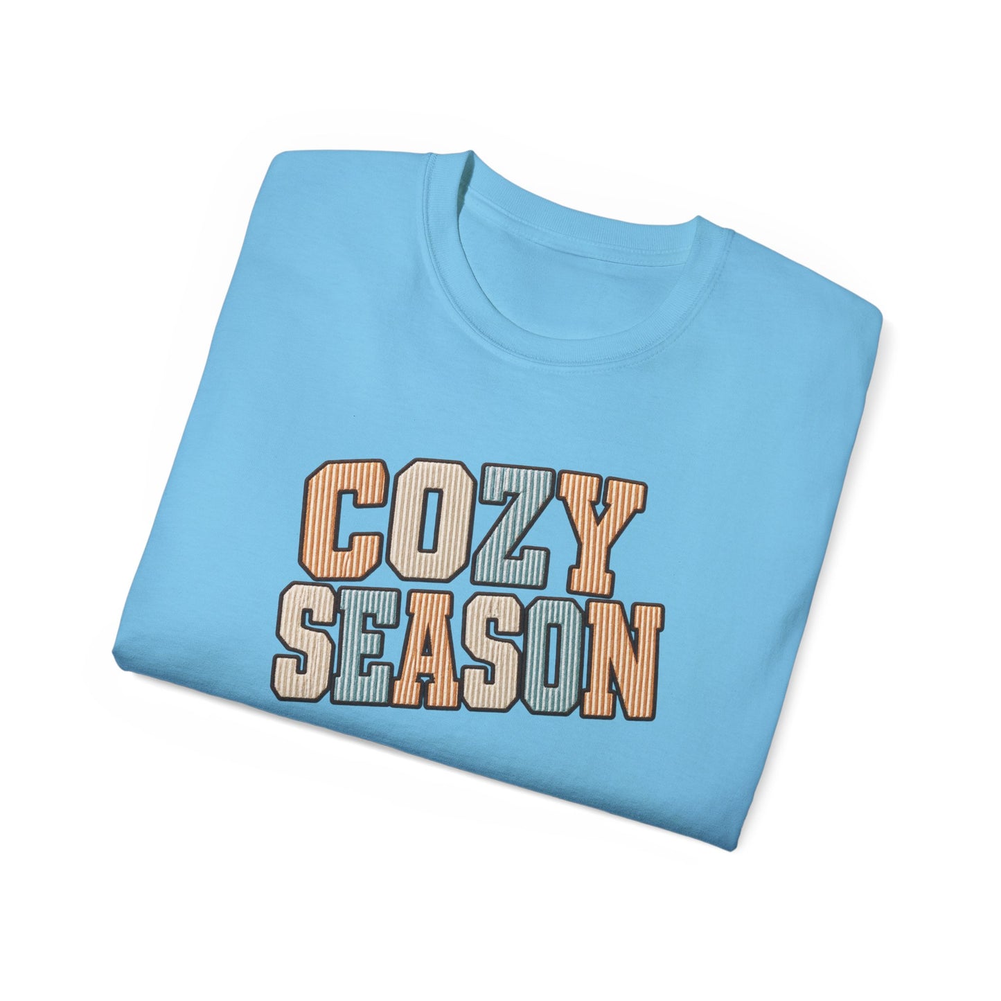 Cozy Season Tee — Retro Block Letter Fall Graphic T-Shirt