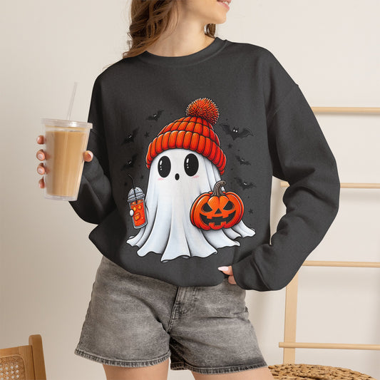 Cute Spooky Ghost Sweatshirt | Cozy Halloween Crewneck