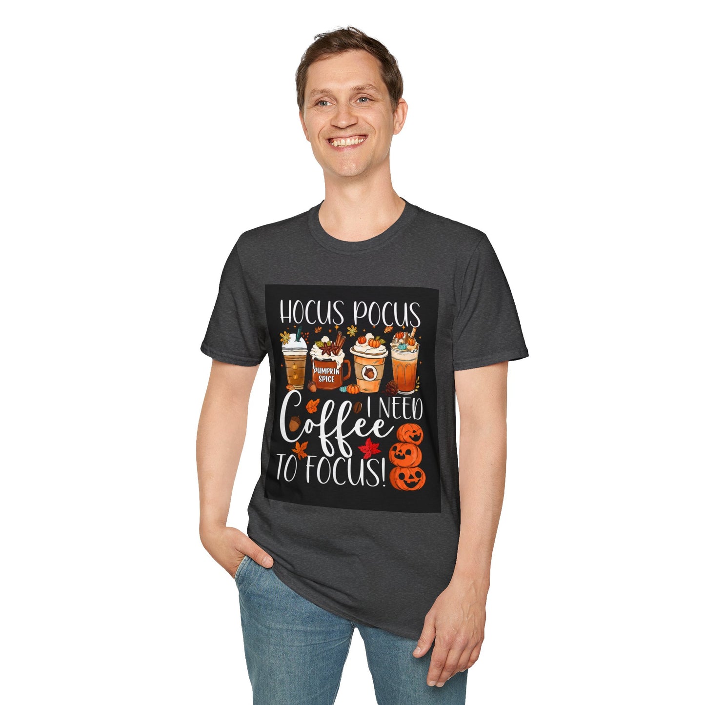 Hocus Pocus I Need Coffee T-Shirt — Pumpkin Spice Halloween Coffee Graphic Tee