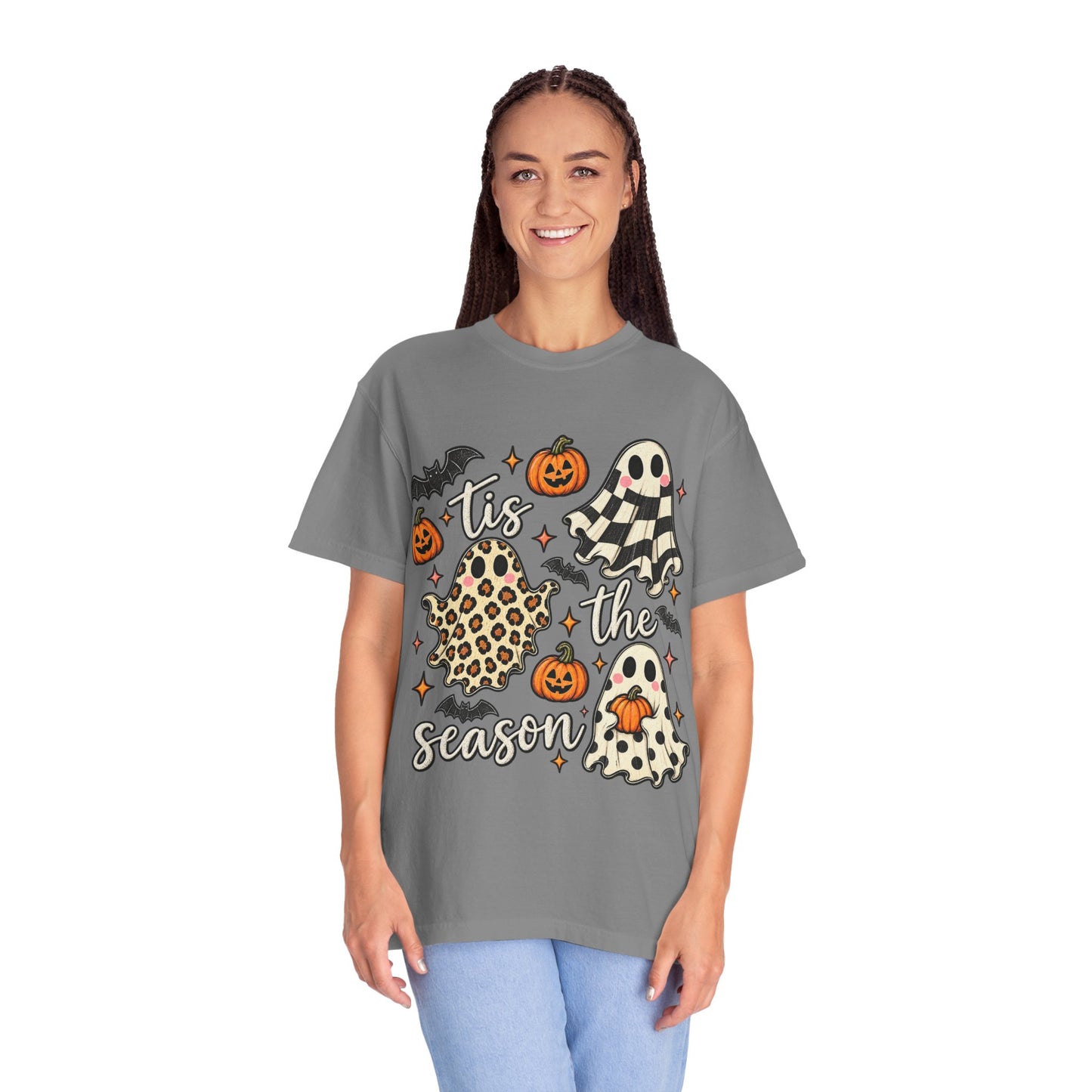 Halloween Ghosts T-Shirt - "Tis the Season" Cute Spooky Pumpkin Tee