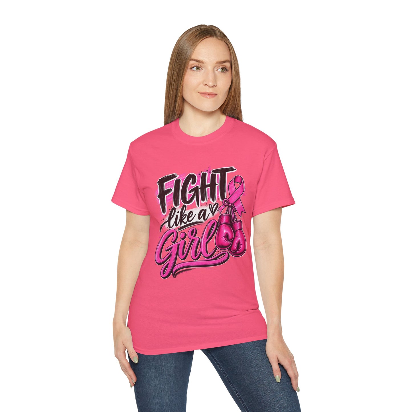 Fight Like a Girl Breast Cancer Awareness T-Shirt
