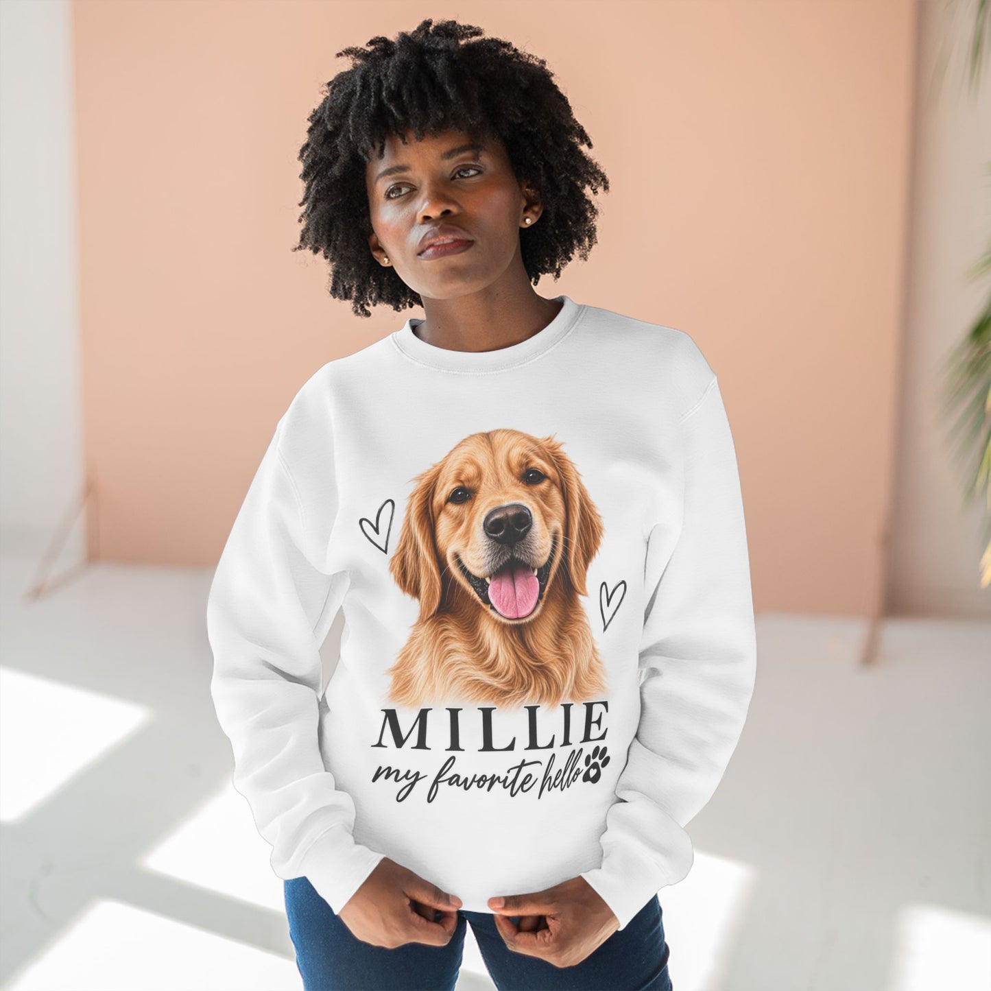 Personalized Pet Portrait Sweatshirt | Custom Pet Photo & Name Crewneck | Dog Mom Gift