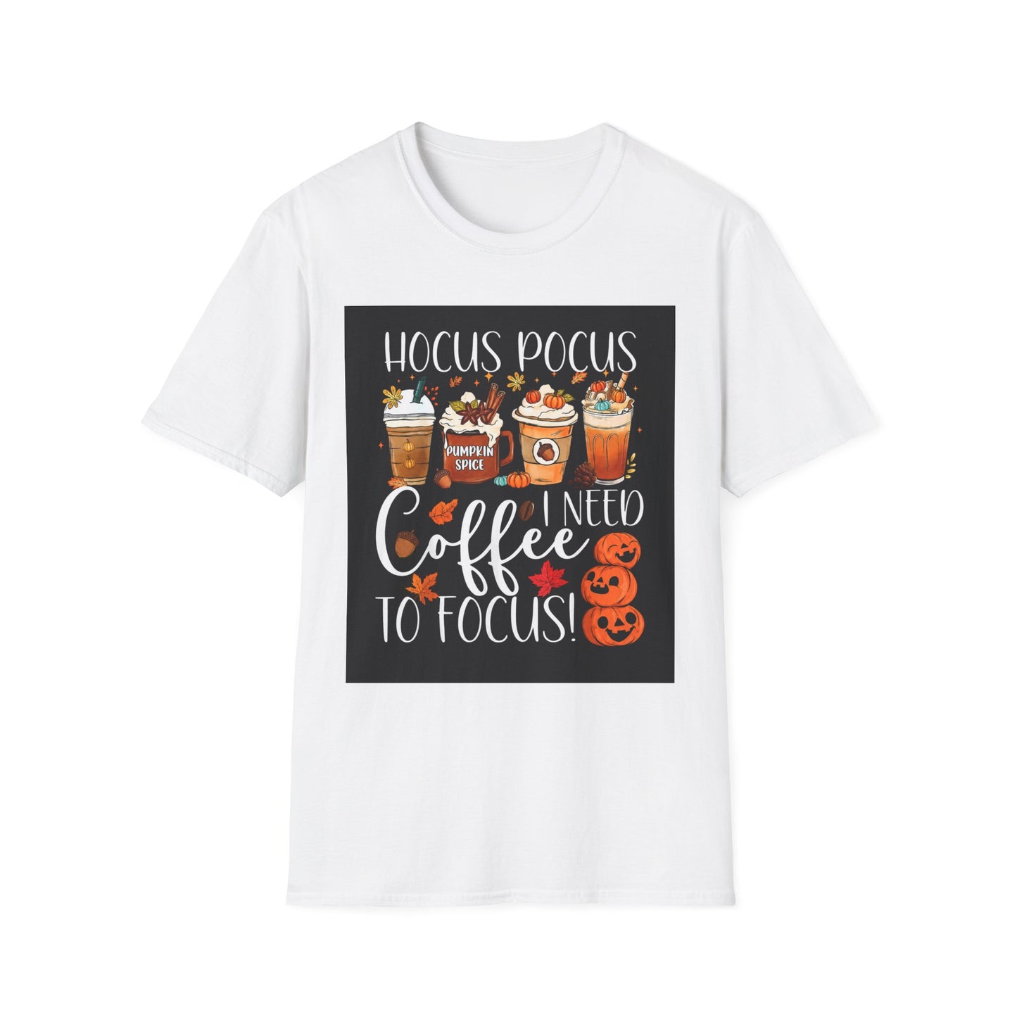 Hocus Pocus I Need Coffee T-Shirt — Pumpkin Spice Halloween Coffee Graphic Tee