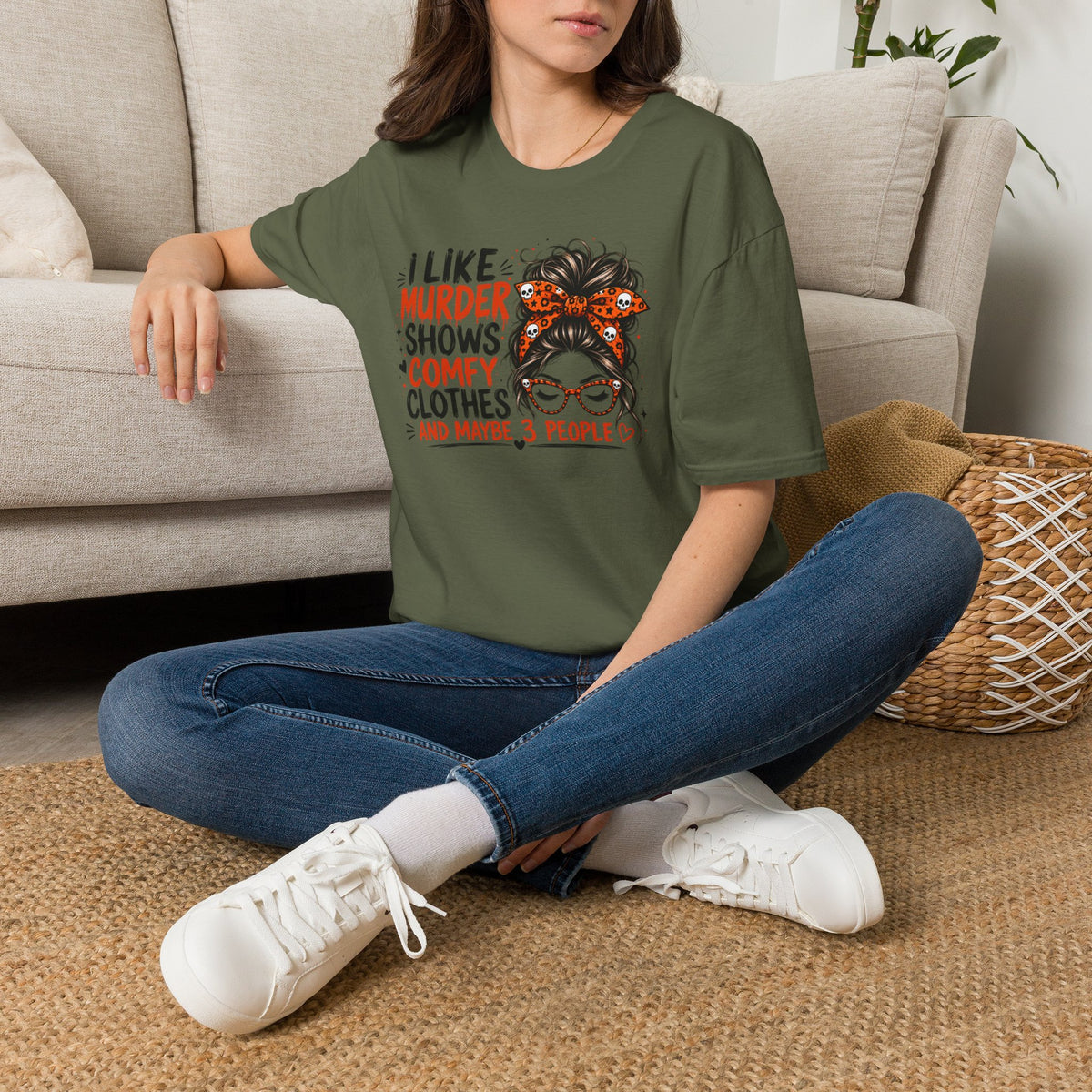 I Like Murder Shows & Comfy Clothes Graphic Tee – True Crime Shirt