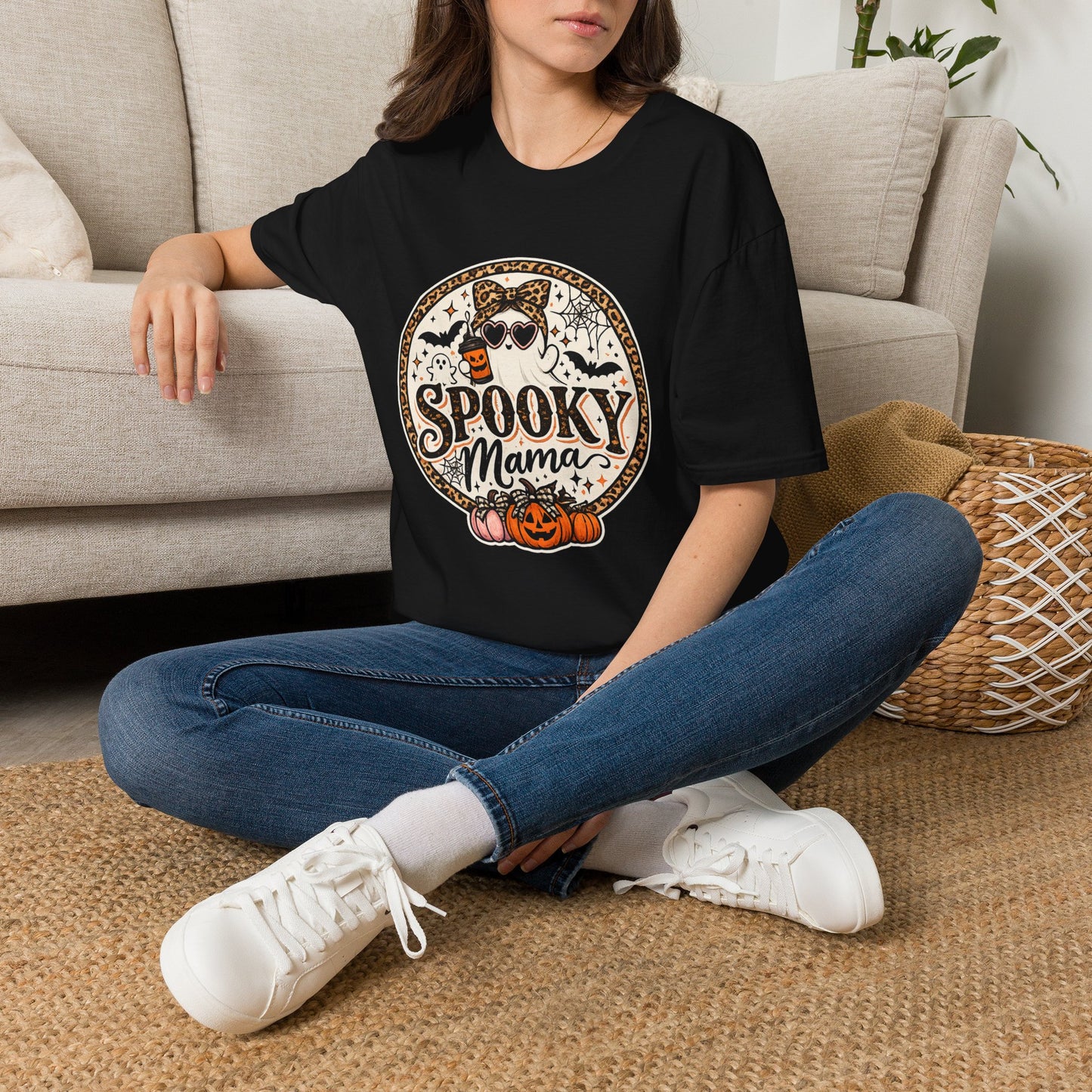 Spooky Mama T-Shirt — Halloween Ghost Graphic Tee