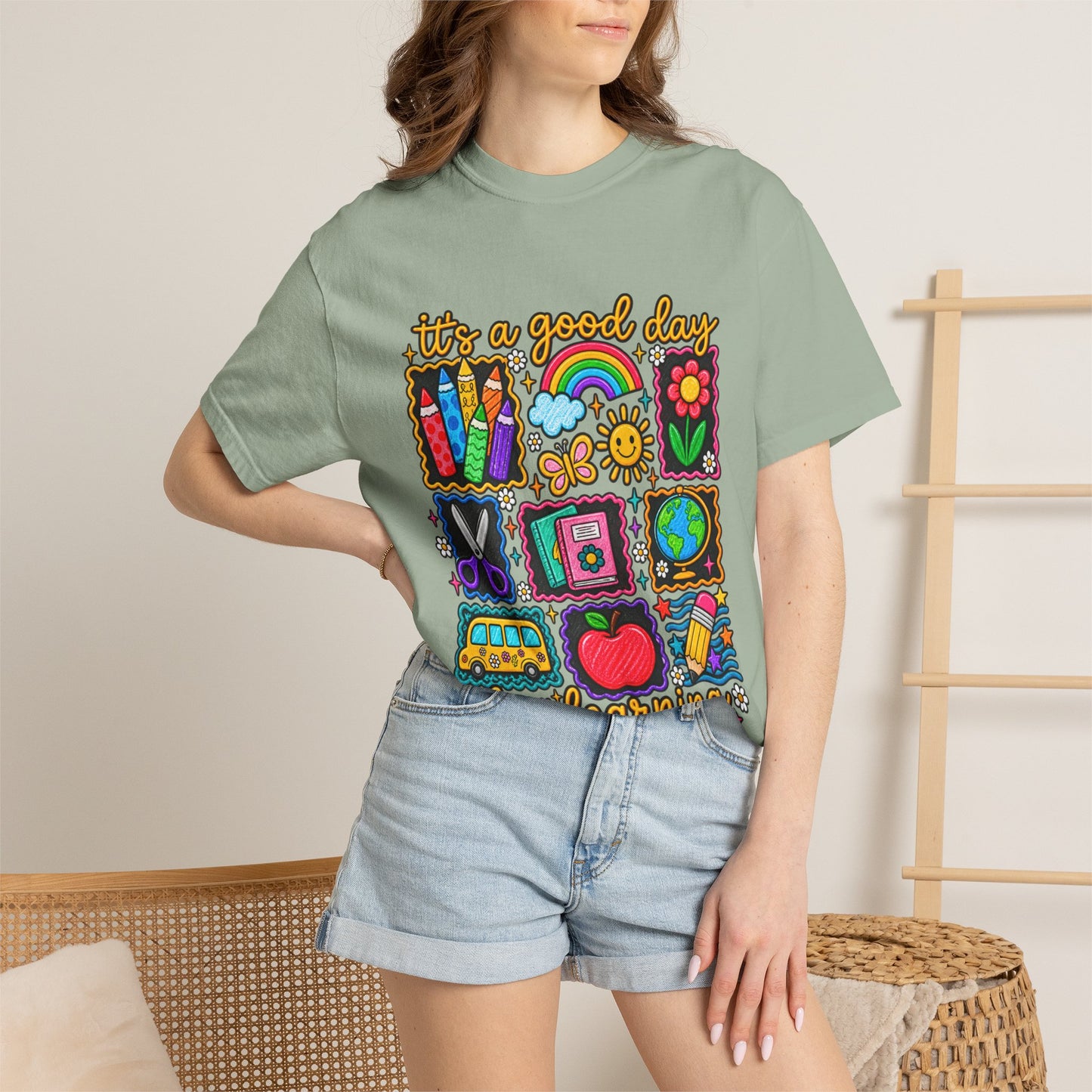 It's a Good Day for Learning T-Shirt — Cute School Icons Teacher & Student Tee