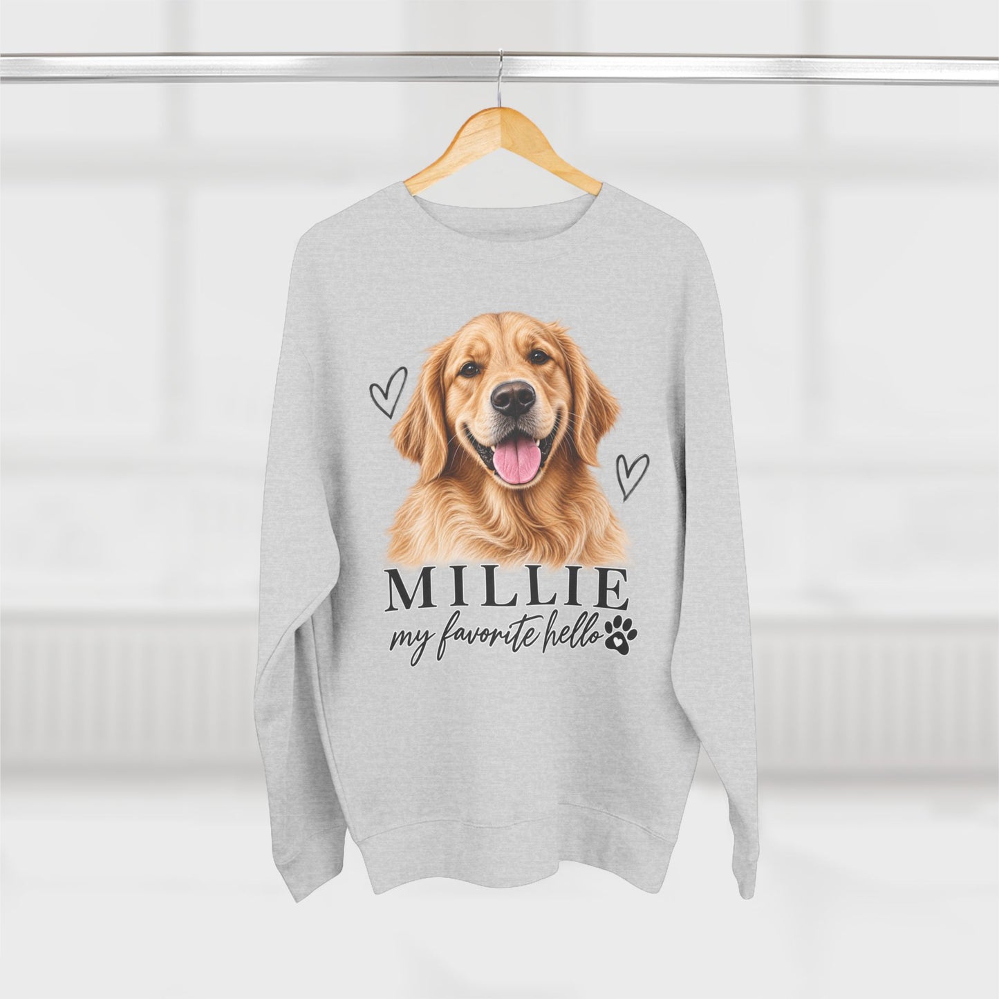 Personalized Pet Portrait Sweatshirt | Custom Pet Photo & Name Crewneck | Dog Mom Gift