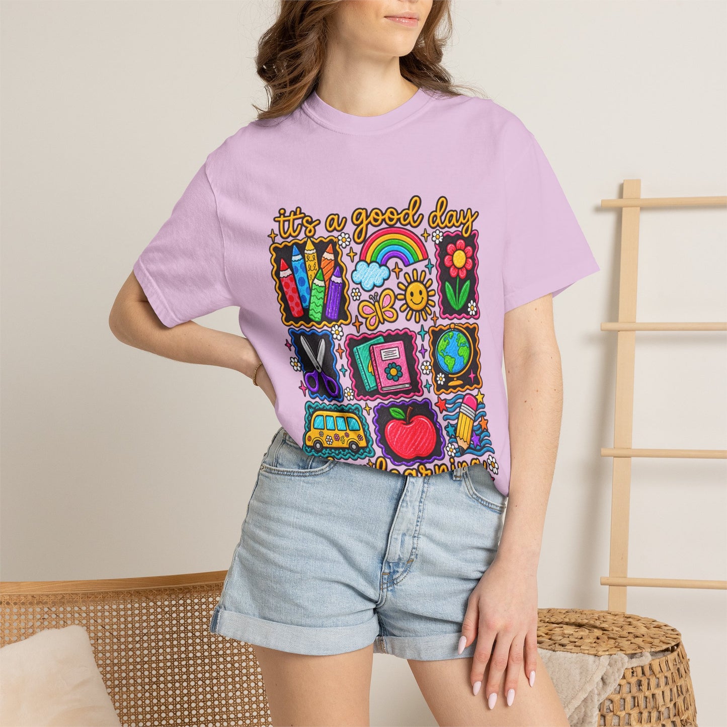 It's a Good Day for Learning T-Shirt — Cute School Icons Teacher & Student Tee
