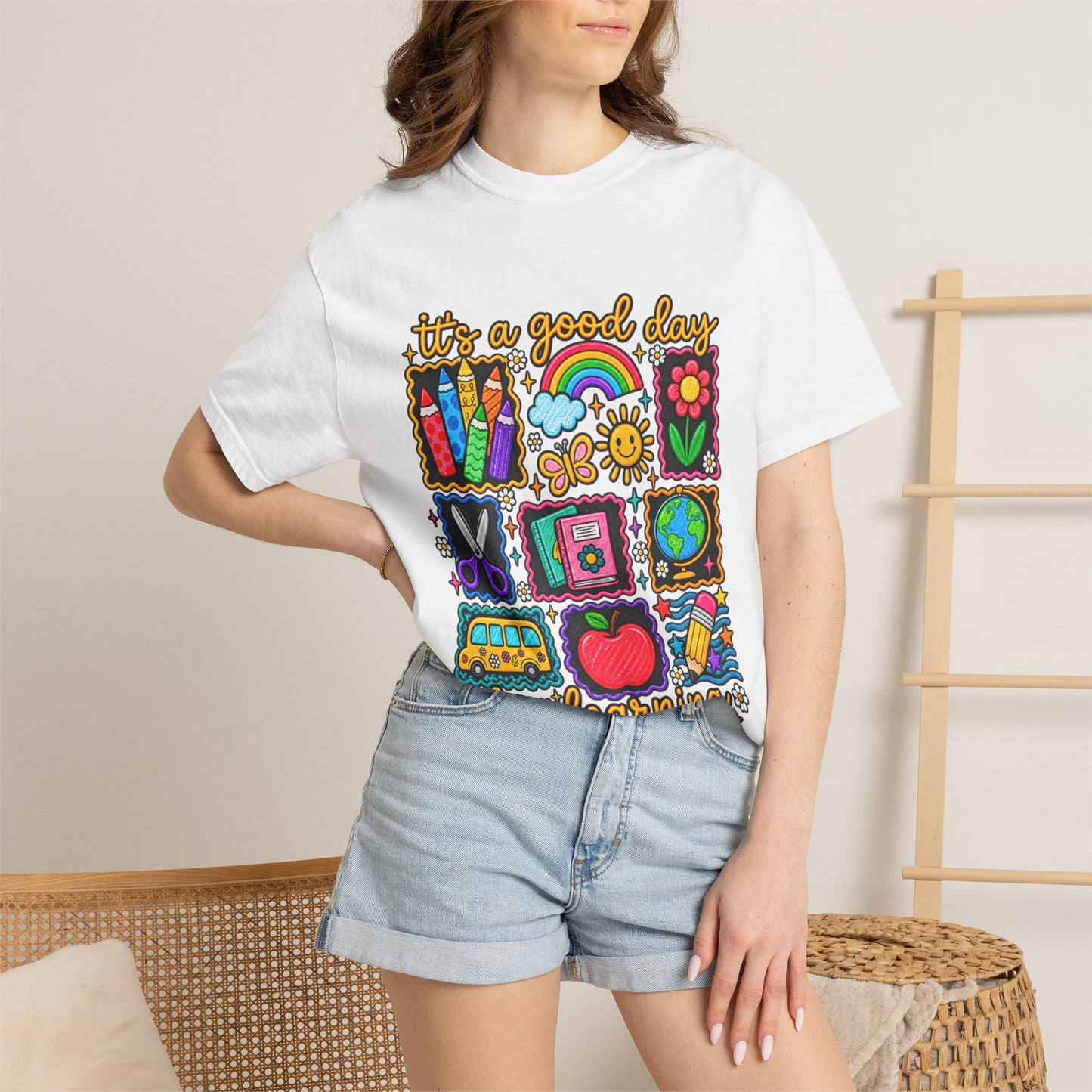 It's a Good Day for Learning T-Shirt — Cute School Icons Teacher & Student Tee