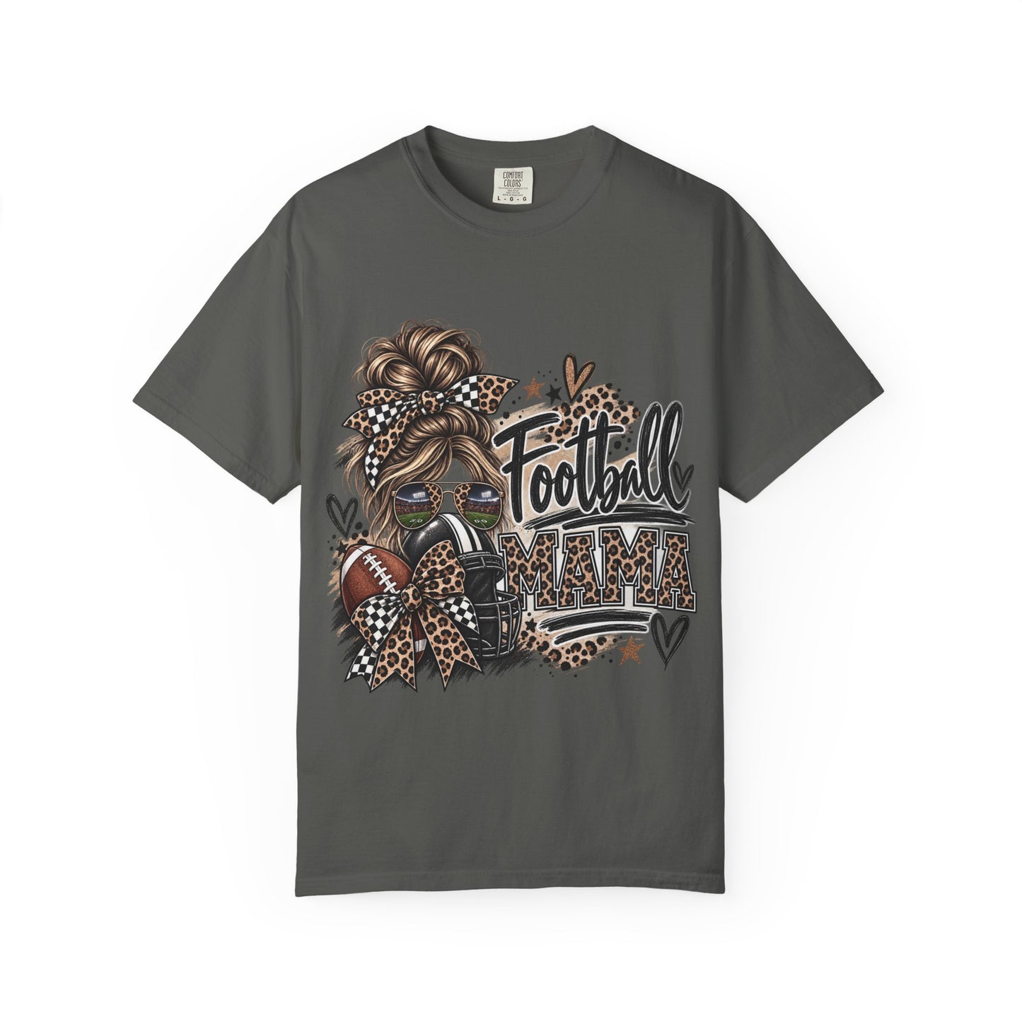 Football Mama Leopard Game Day Graphic Tee
