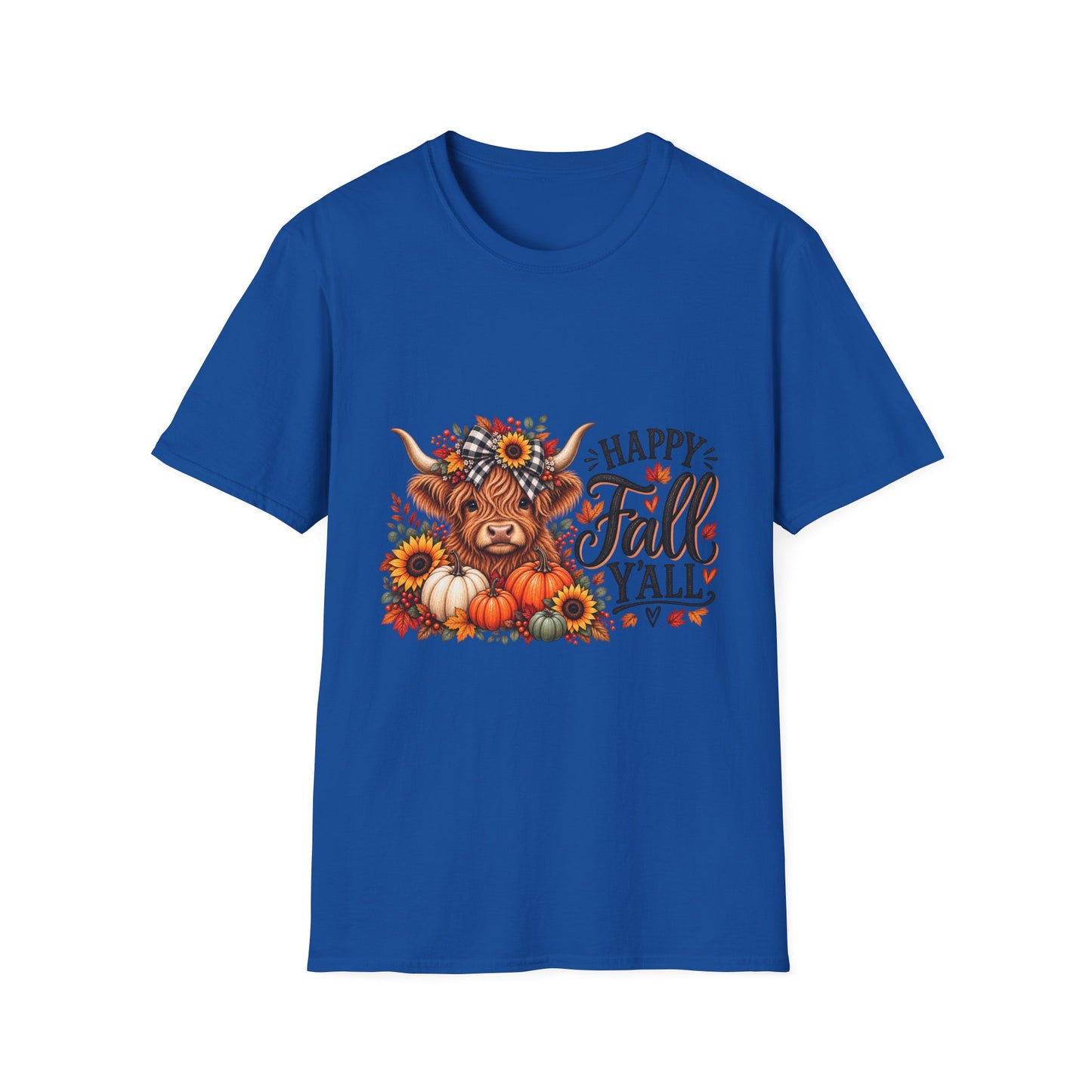 Happy Fall Y'all Highland Cow Shirt | Cute Fall Graphic Tee
