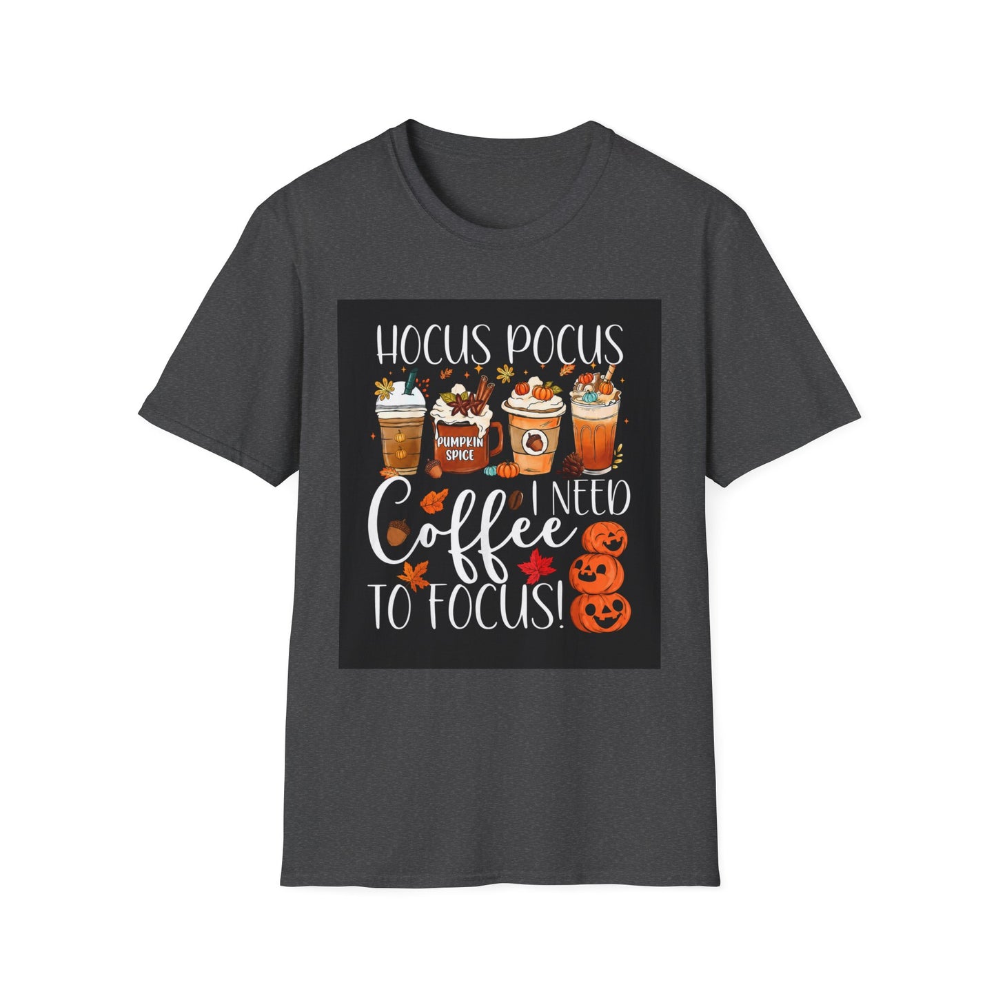 Hocus Pocus I Need Coffee T-Shirt — Pumpkin Spice Halloween Coffee Graphic Tee