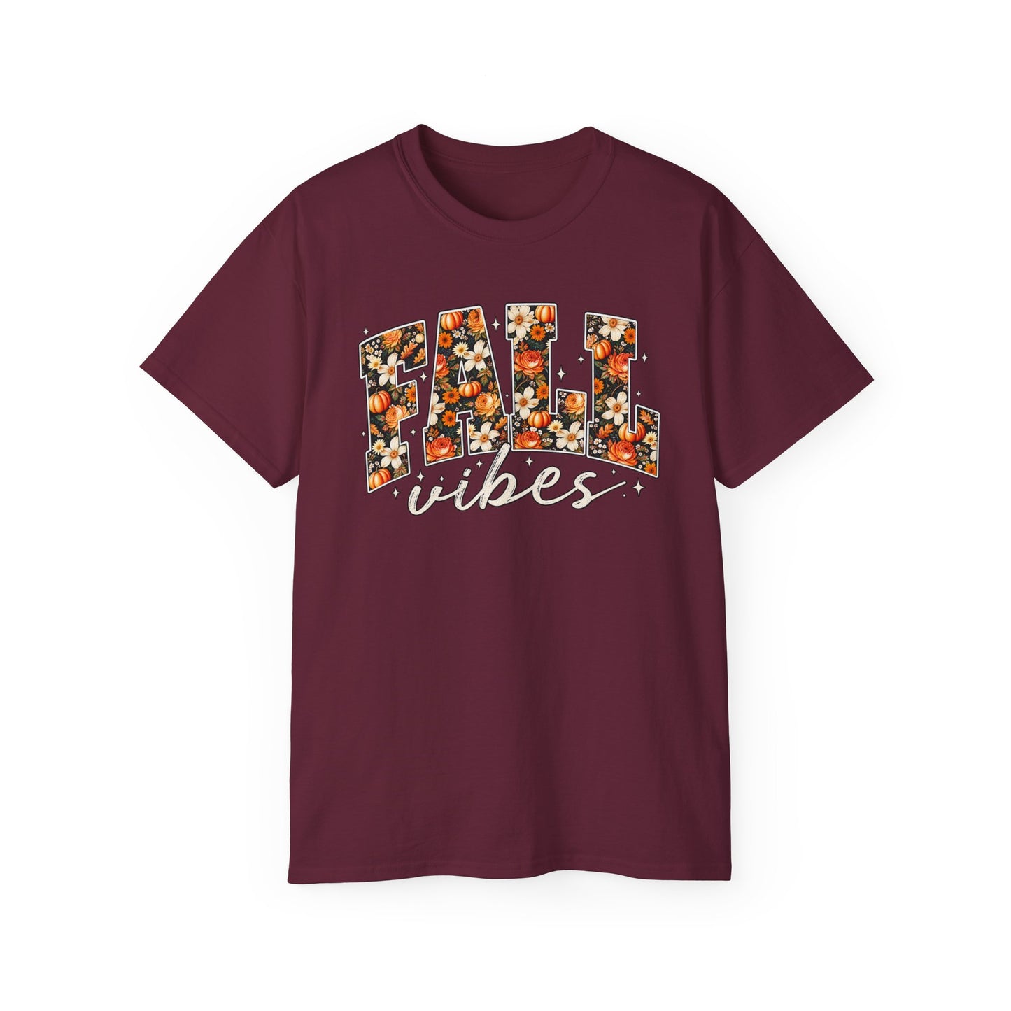 Fall Vibes Shirt | Floral Pumpkin Graphic Tee