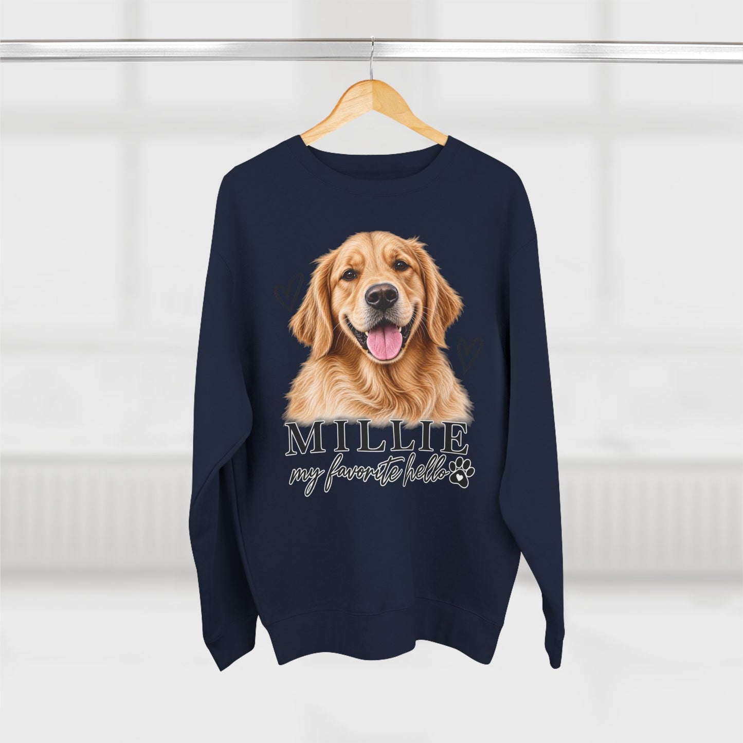 Personalized Pet Portrait Sweatshirt | Custom Pet Photo & Name Crewneck | Dog Mom Gift