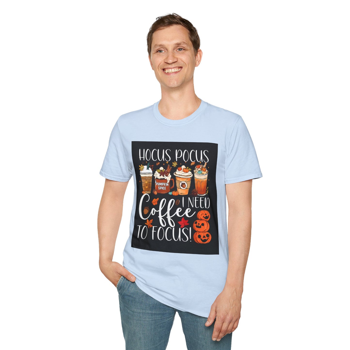 Hocus Pocus I Need Coffee T-Shirt — Pumpkin Spice Halloween Coffee Graphic Tee