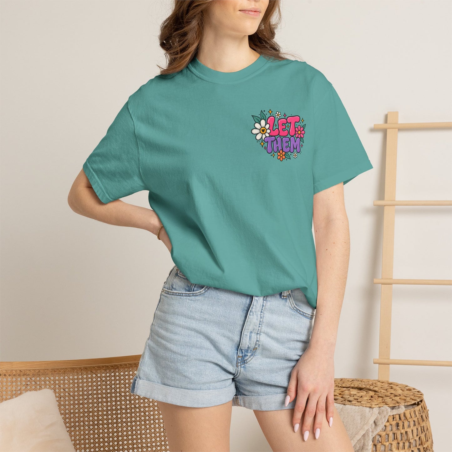 Let Them Judge You — Floral Positive Message T-Shirt