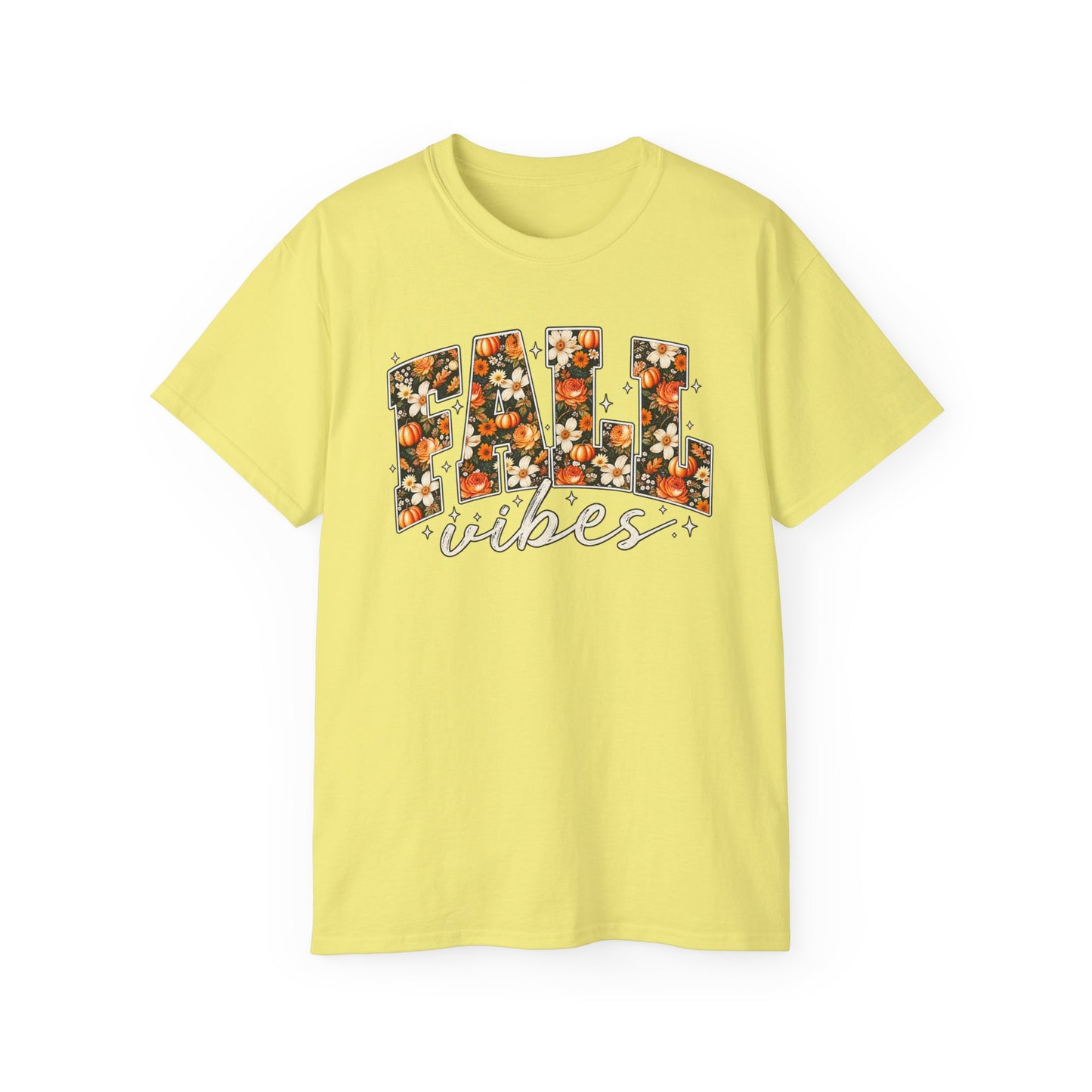 Fall Vibes Shirt | Floral Pumpkin Graphic Tee