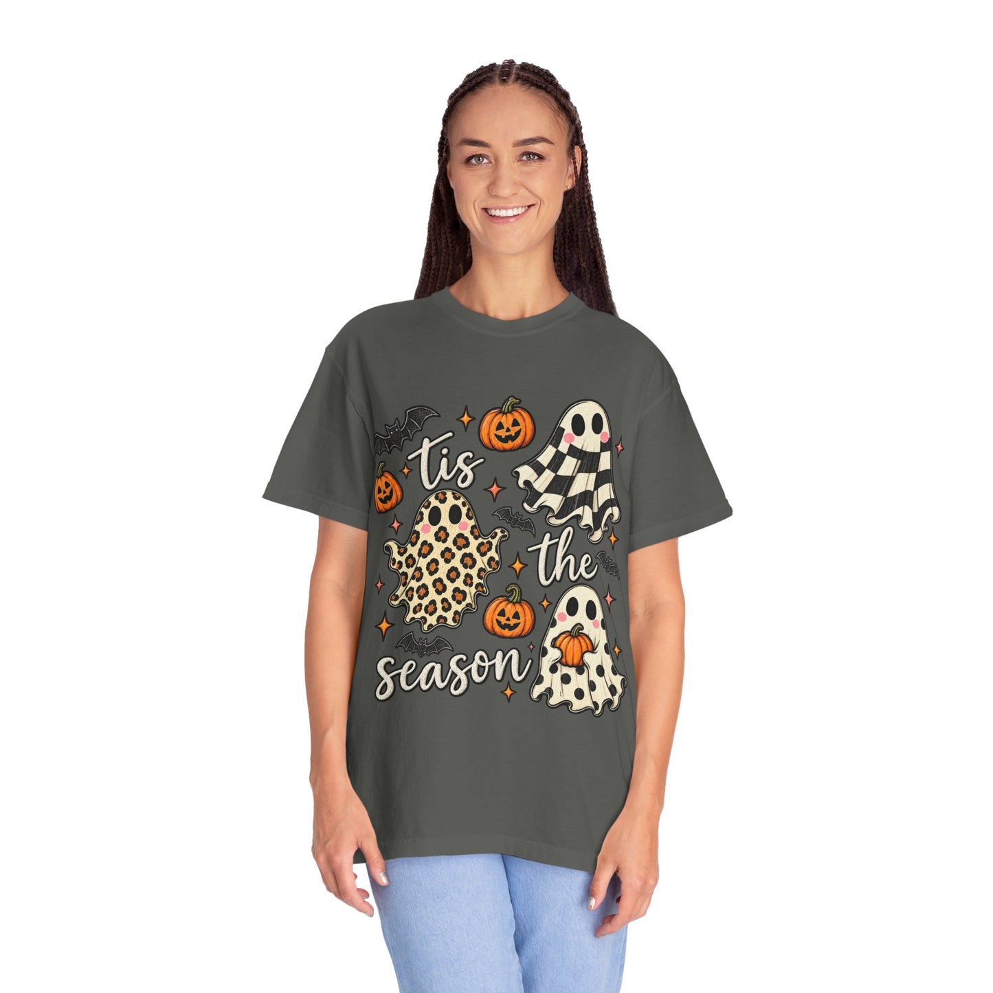 Halloween Ghosts T-Shirt - "Tis the Season" Cute Spooky Pumpkin Tee