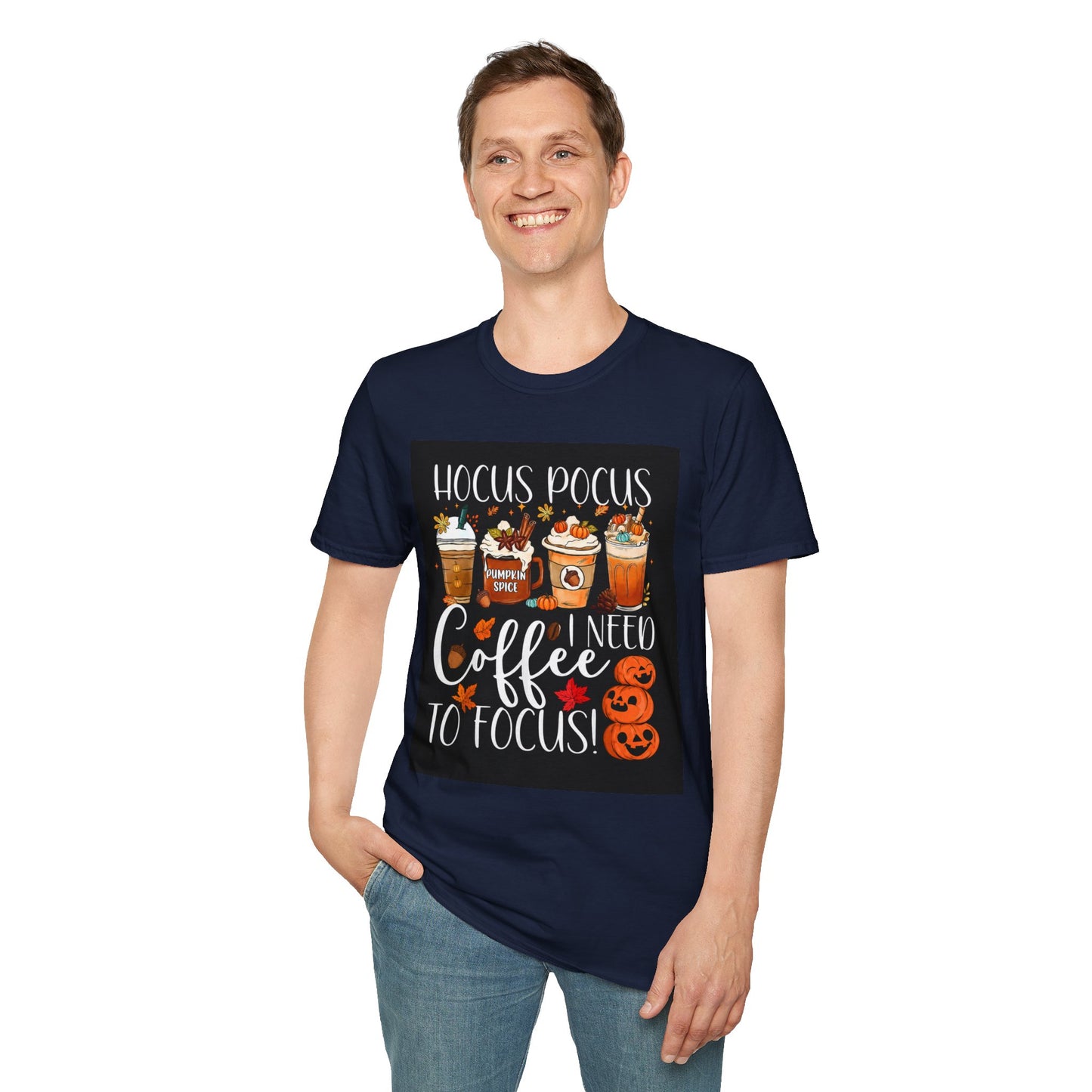 Hocus Pocus I Need Coffee T-Shirt — Pumpkin Spice Halloween Coffee Graphic Tee