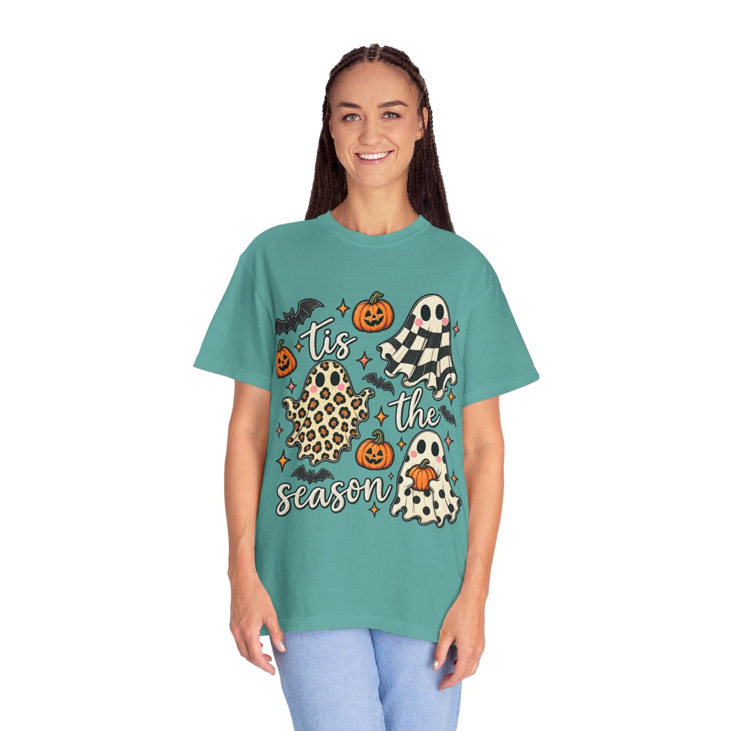 Halloween Ghosts T-Shirt - "Tis the Season" Cute Spooky Pumpkin Tee